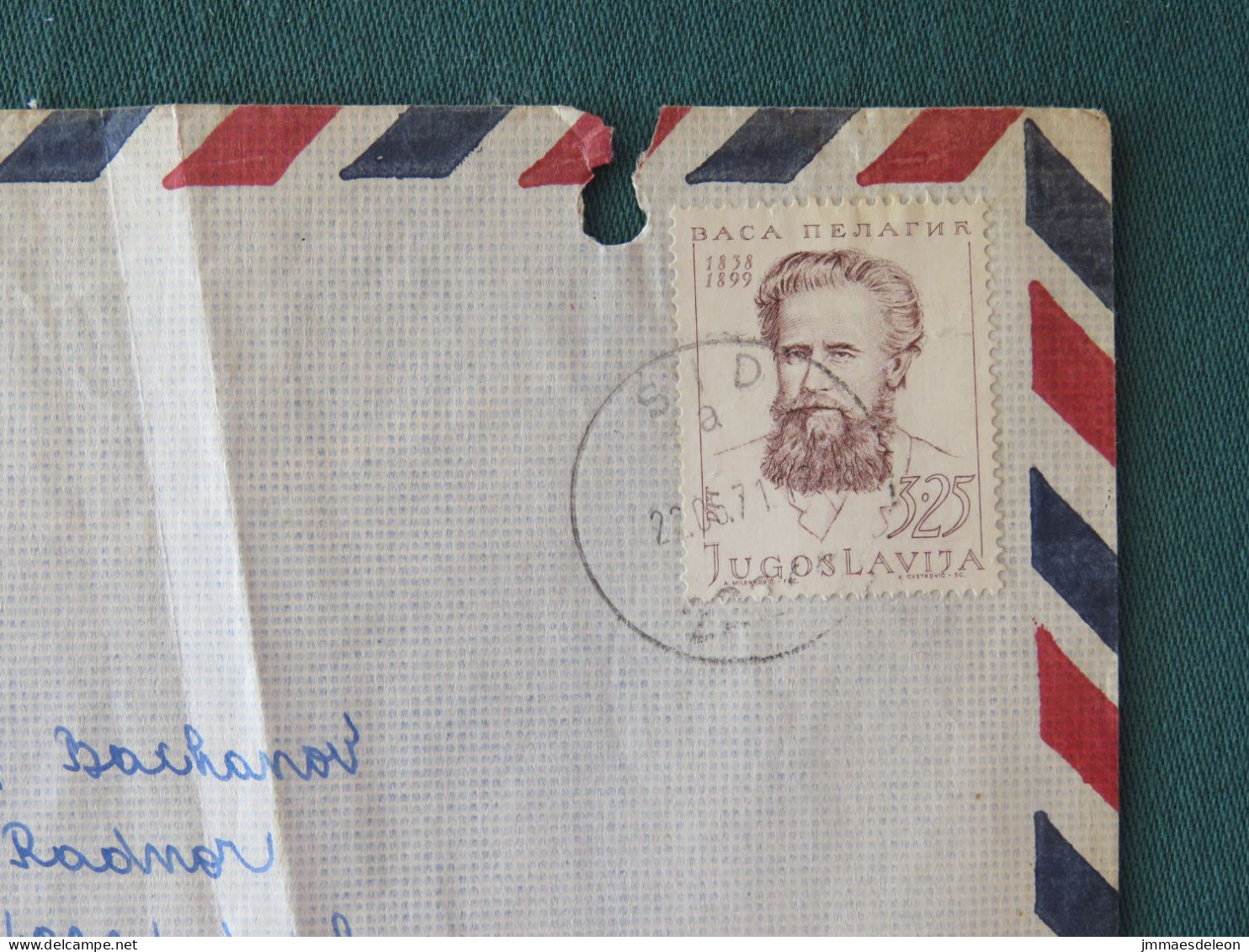 Yugoslavia 1971 Cover To USA - Vaca Pelagic - Storia Postale