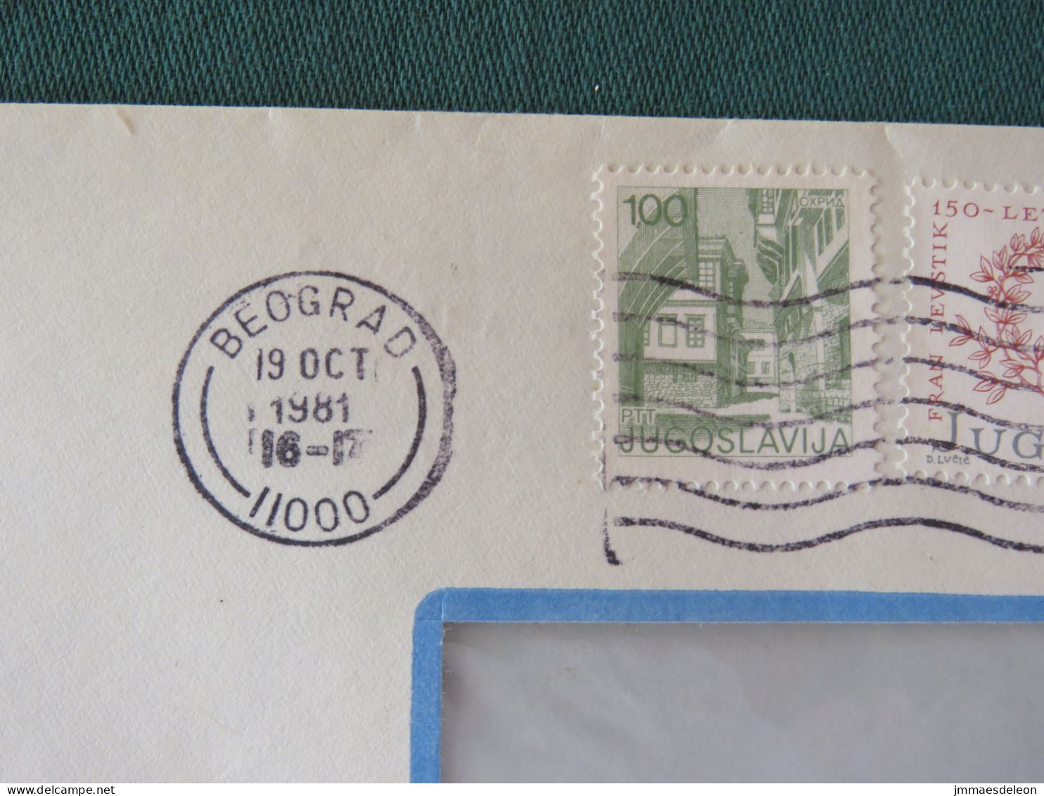 Yugoslavia 1981 Cover Beograd - Post Office - Writer - Cartas & Documentos