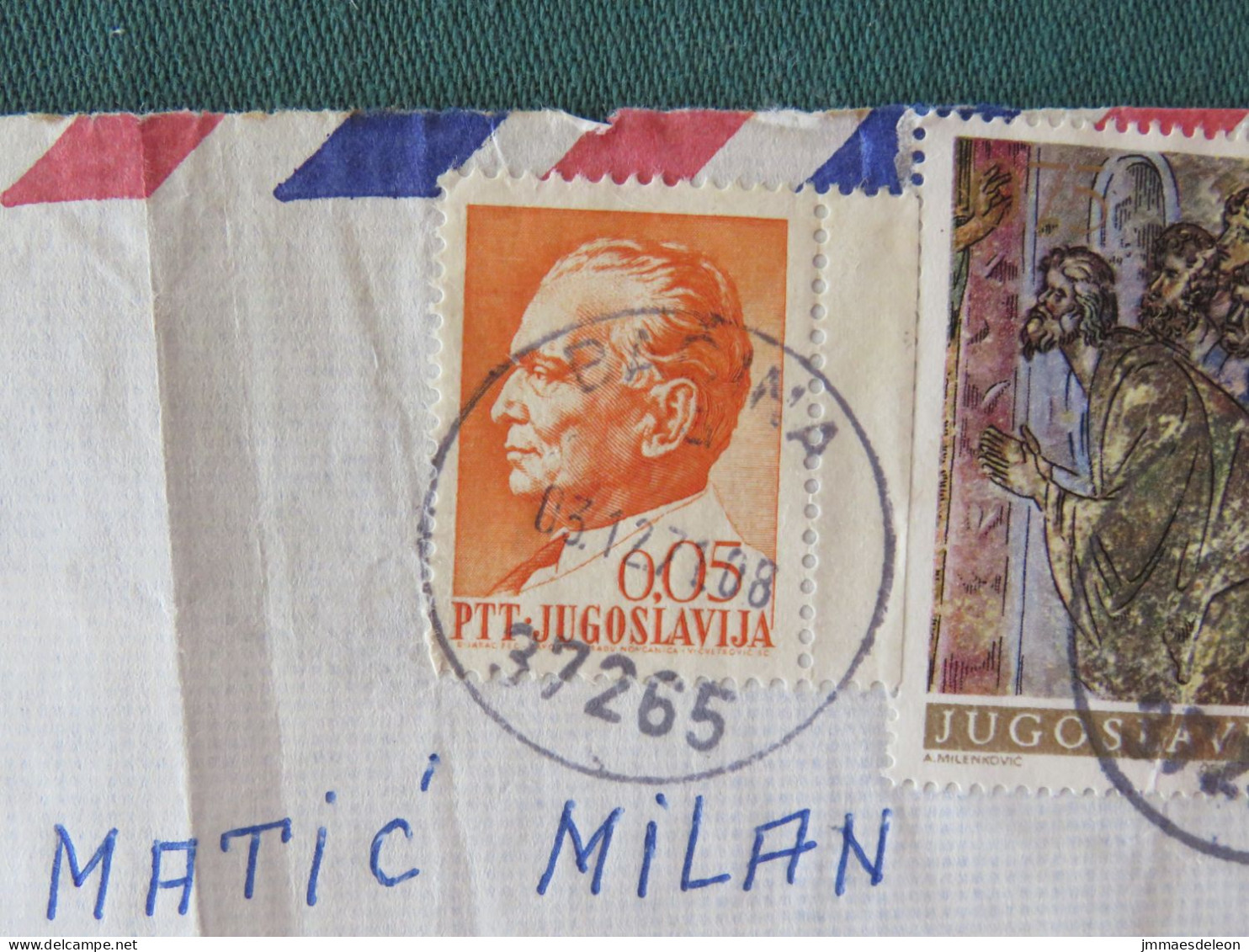 Yugoslavia 1971 Cover To Germany - Religious Paintings - Storia Postale