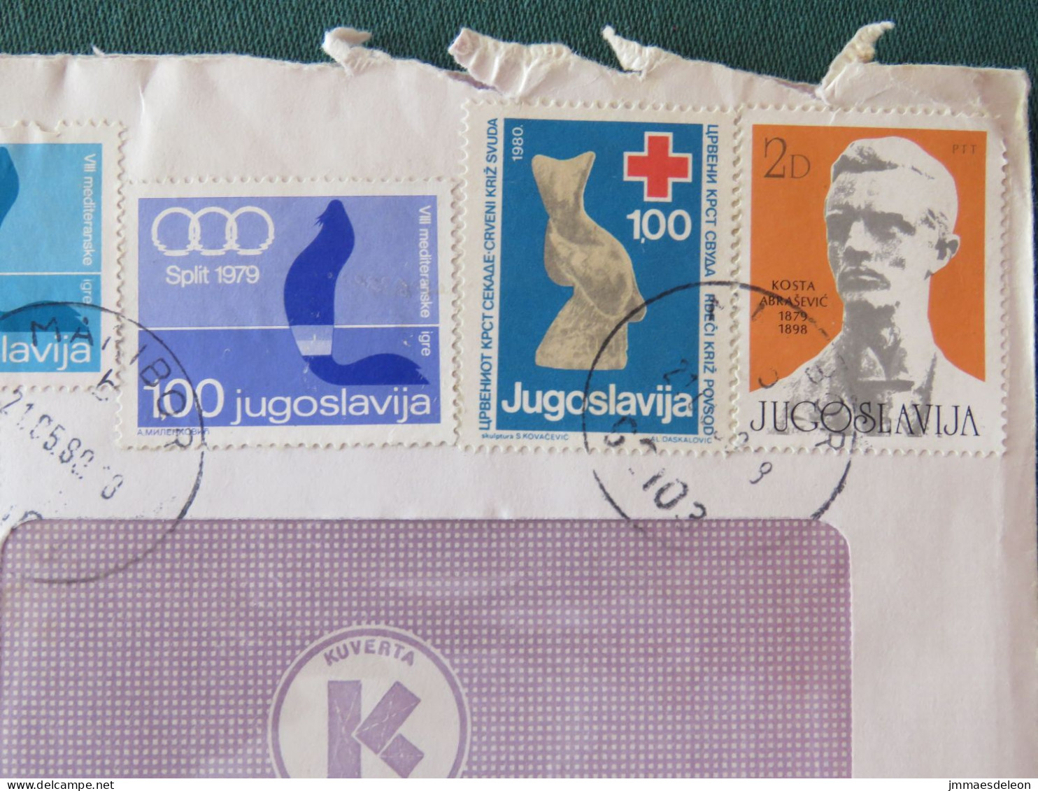 Yugoslavia 1980 Cover To Germany - Red Cross Tuberculosis Olympic Games - Brieven En Documenten