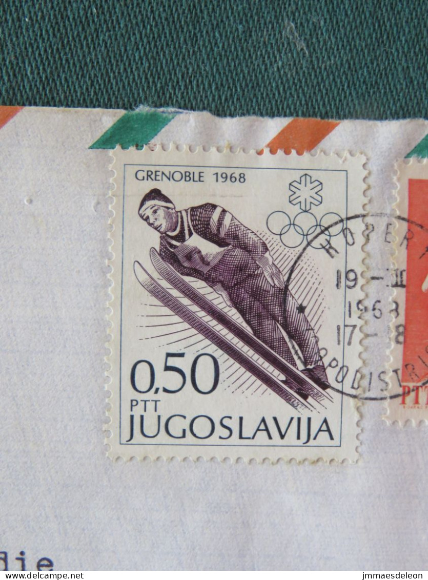 Yugoslavia 1968 Cover To Germany - Olympic Games - Ski - Cartas & Documentos