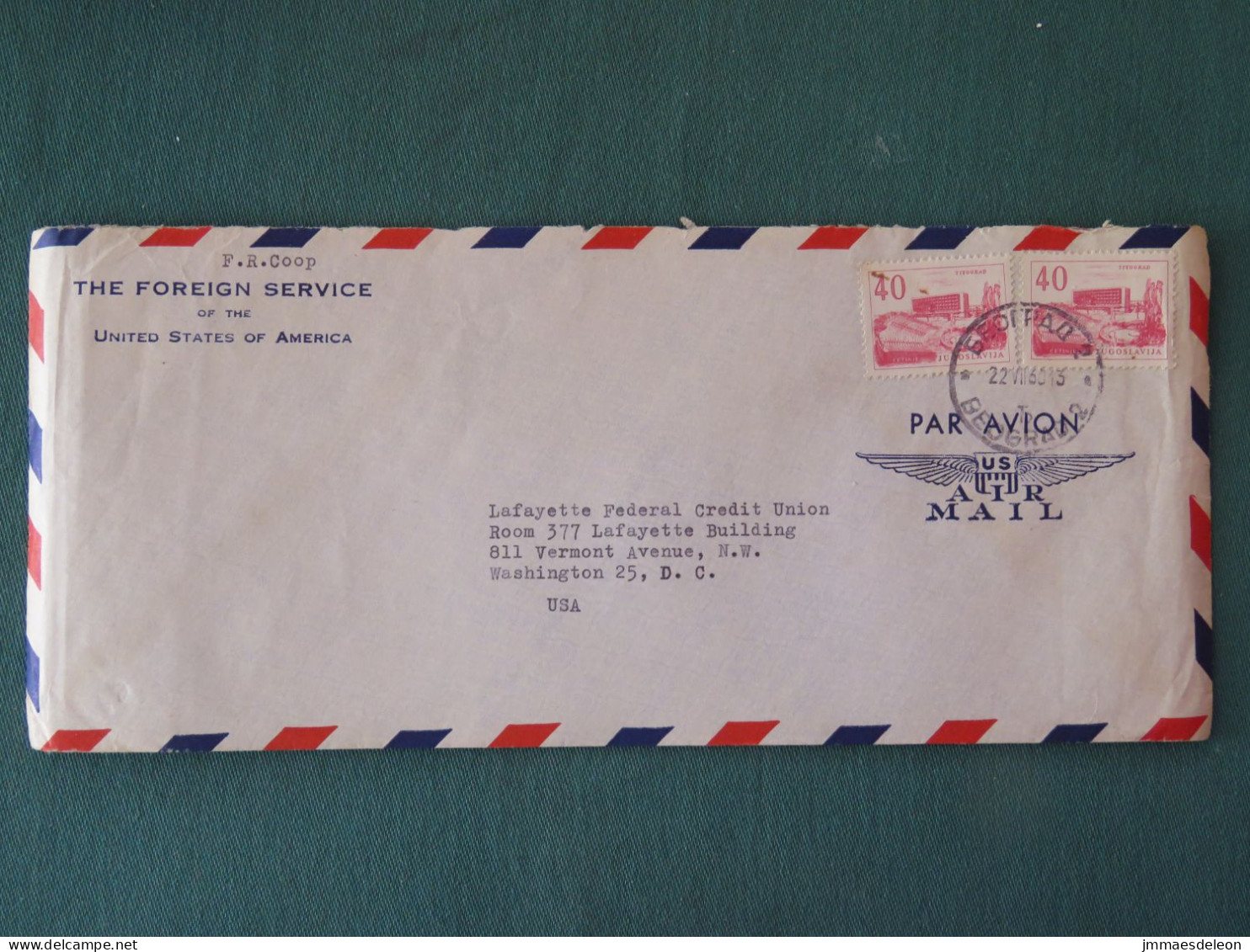 Yugoslavia 1960 Cover To USA - Building Titograd - Lettres & Documents