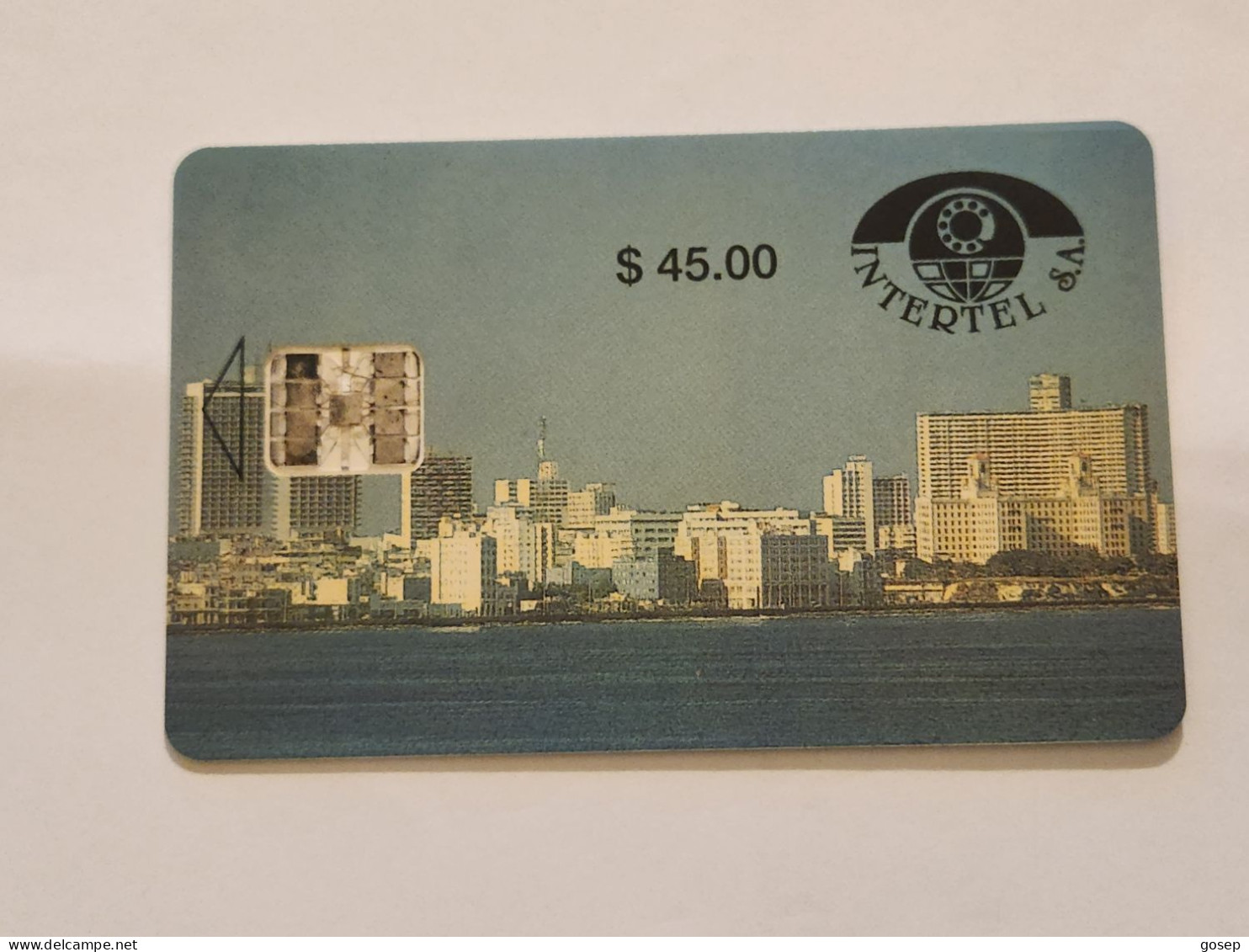 CUBA-(CU-ETE-0004Ba)-Vista De La Ciudad De La Habana-(4)-($45)-(03B043100)-used Card+1card Prepiad Free - Cuba