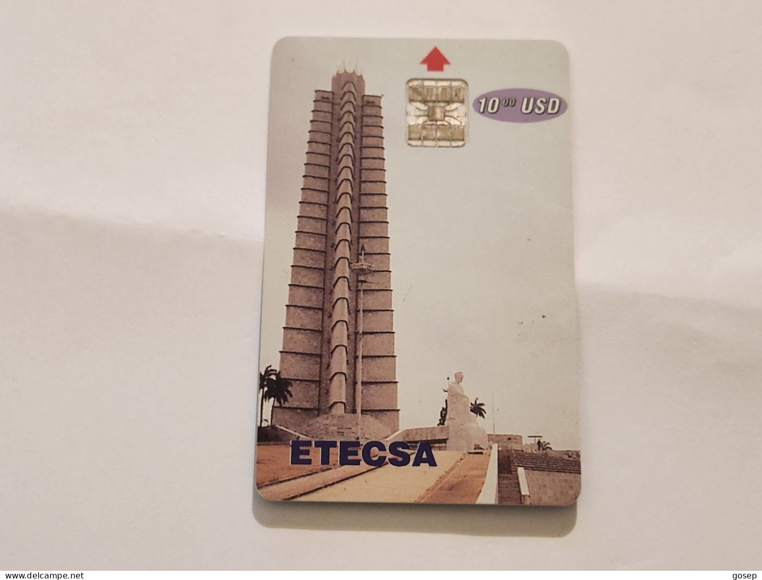 CUBA-(CU-ETE-0005B)-La Plaza De La Revolución-(4)-($10)-(0000562270)-used Card+1card Prepiad Free - Cuba