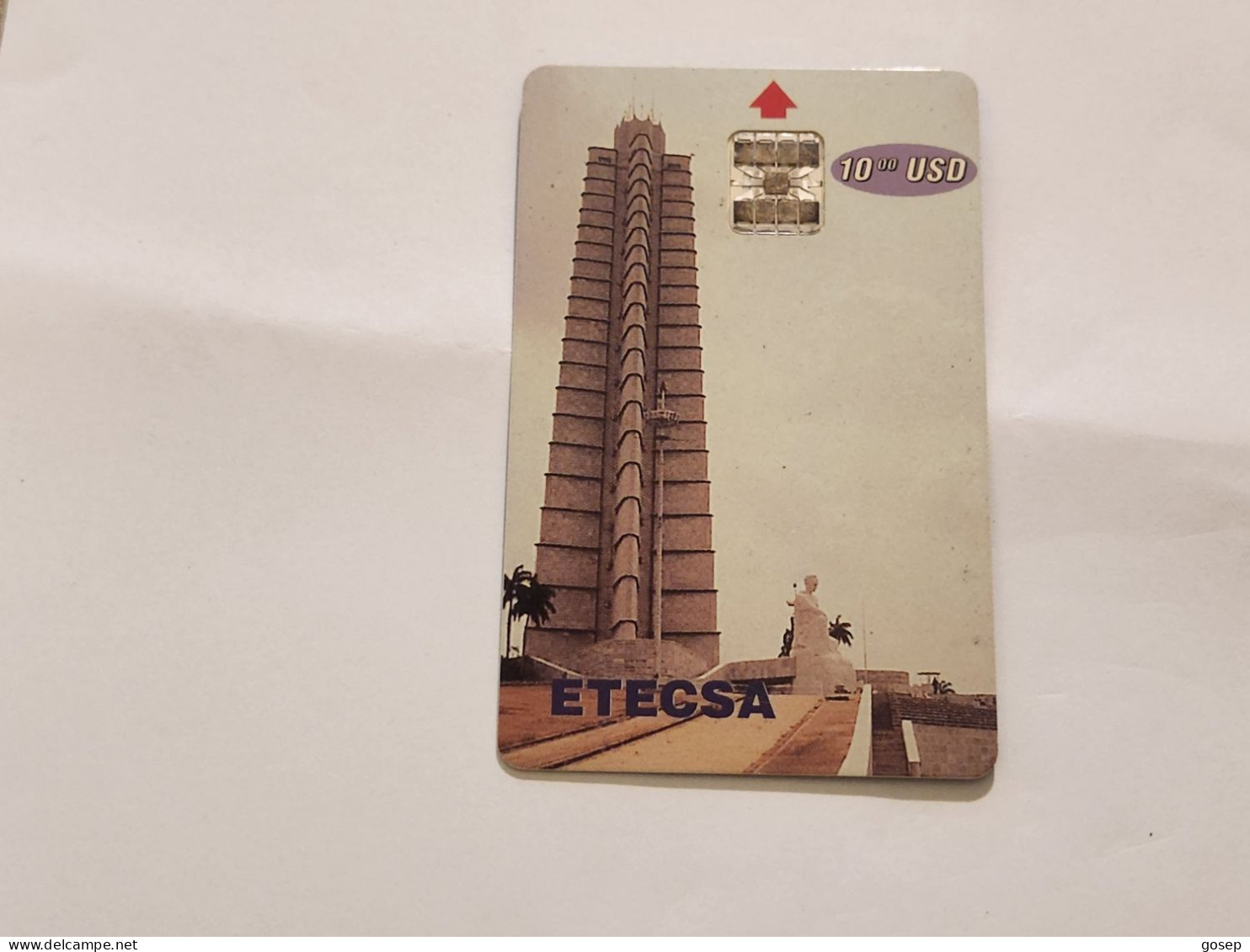 CUBA-(CU-ETE-0005B-1)-La Plaza De-Reverse Image-(7)-($10)-(0000403393)-used Card+1card Prepiad Free - Kuba