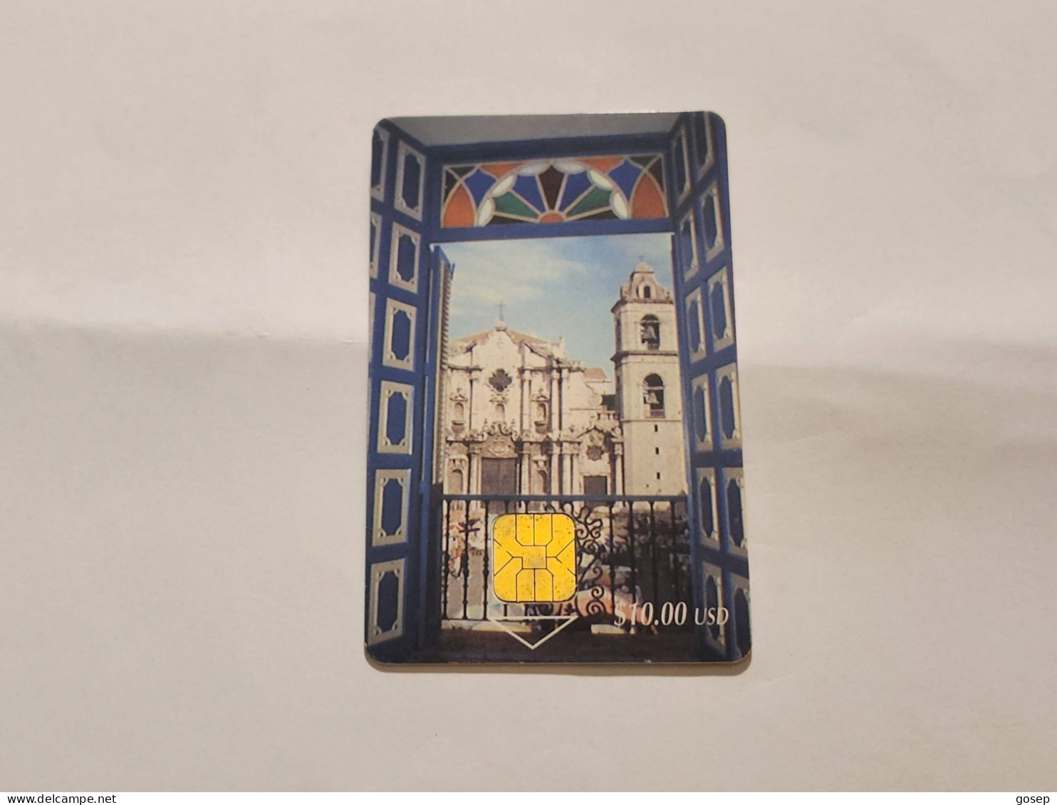 CUBA-(CU-ETE-0007)-Catedral De La Habana-(10)-($10)-(0000789793)-used Card+1card Prepiad Free - Kuba