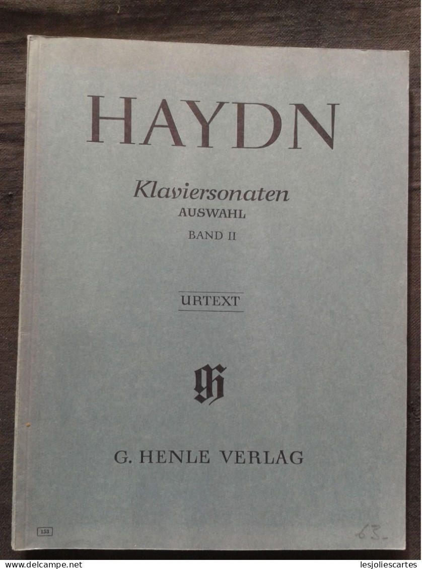 JOSEPH HAYDN SONATES VOLUME 2 POUR PIANO PARTITION MUSIQUE URTEXT HENLE VERLAG - Strumenti A Tastiera
