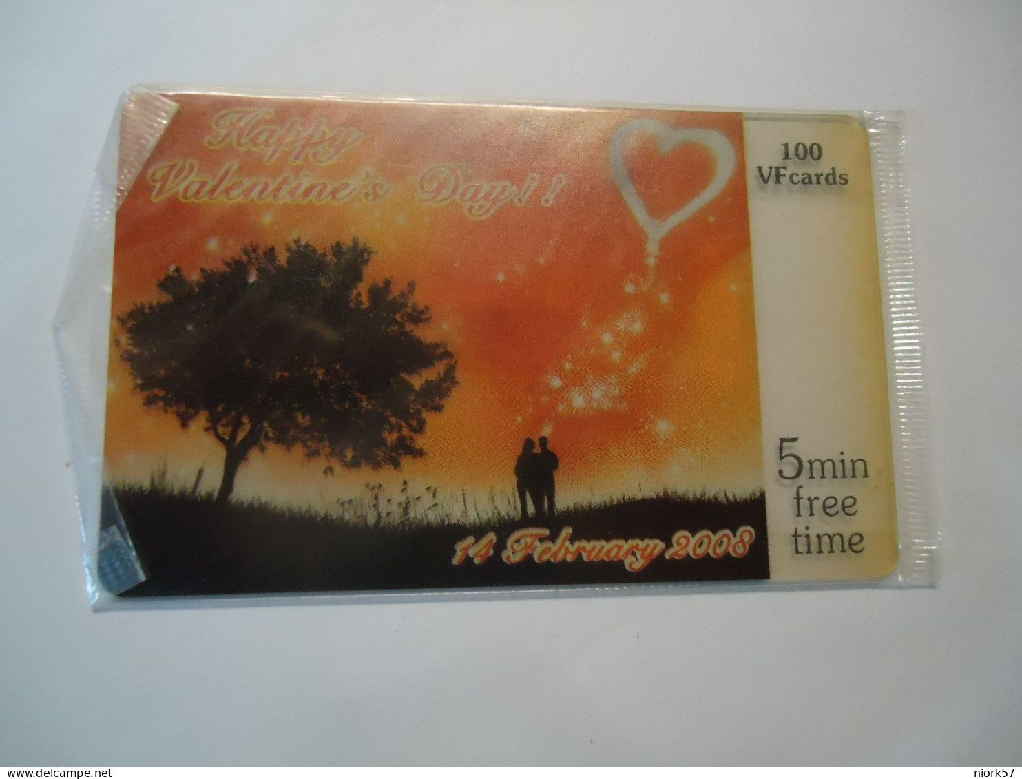 GREECE  RARE  MINT    PREPAID  VALENTINE'S DAYS  TRANSPARENT 2 SCAN - Kerstmis