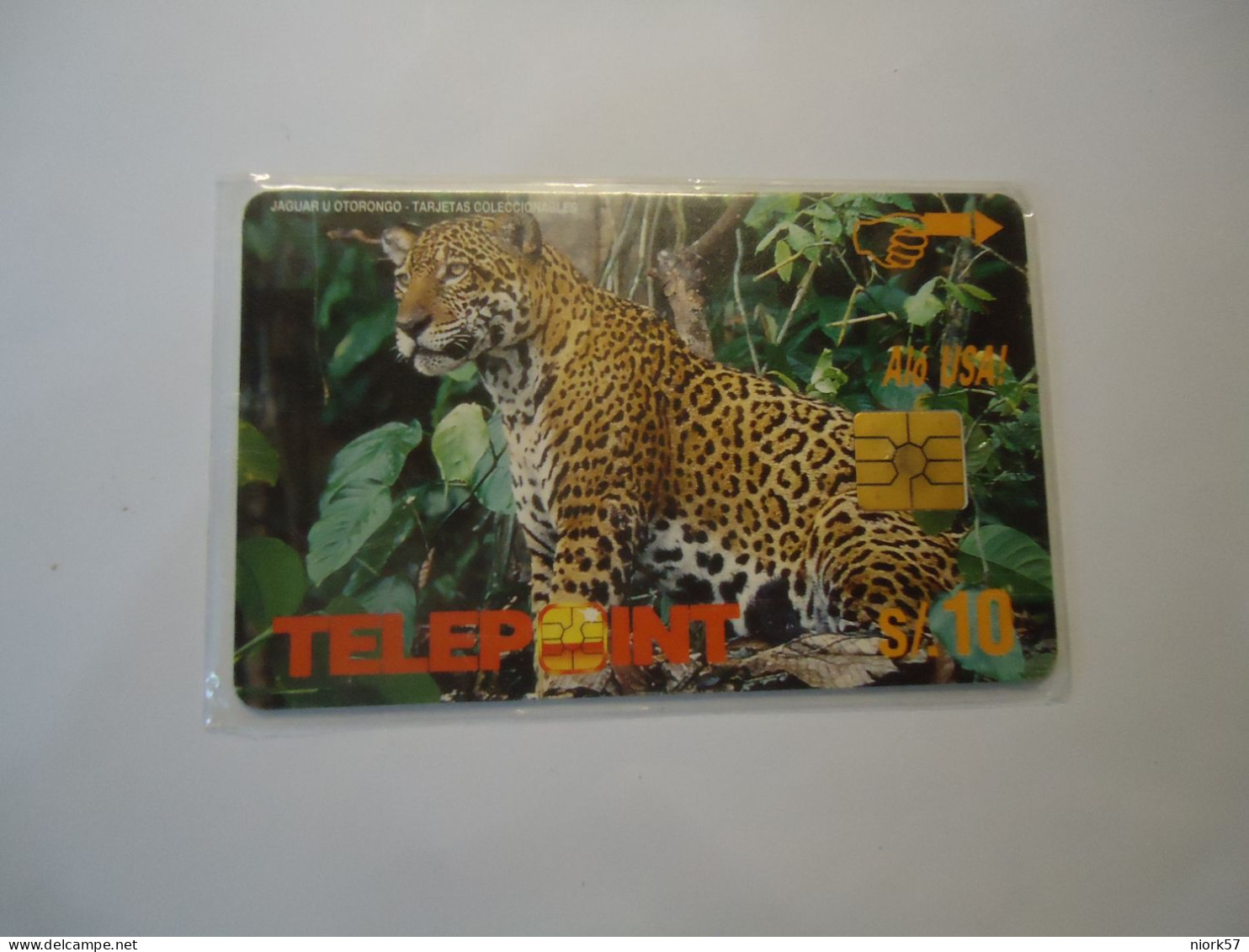 PERU     USED CARDS  ANIMALS  TIGER - Perú