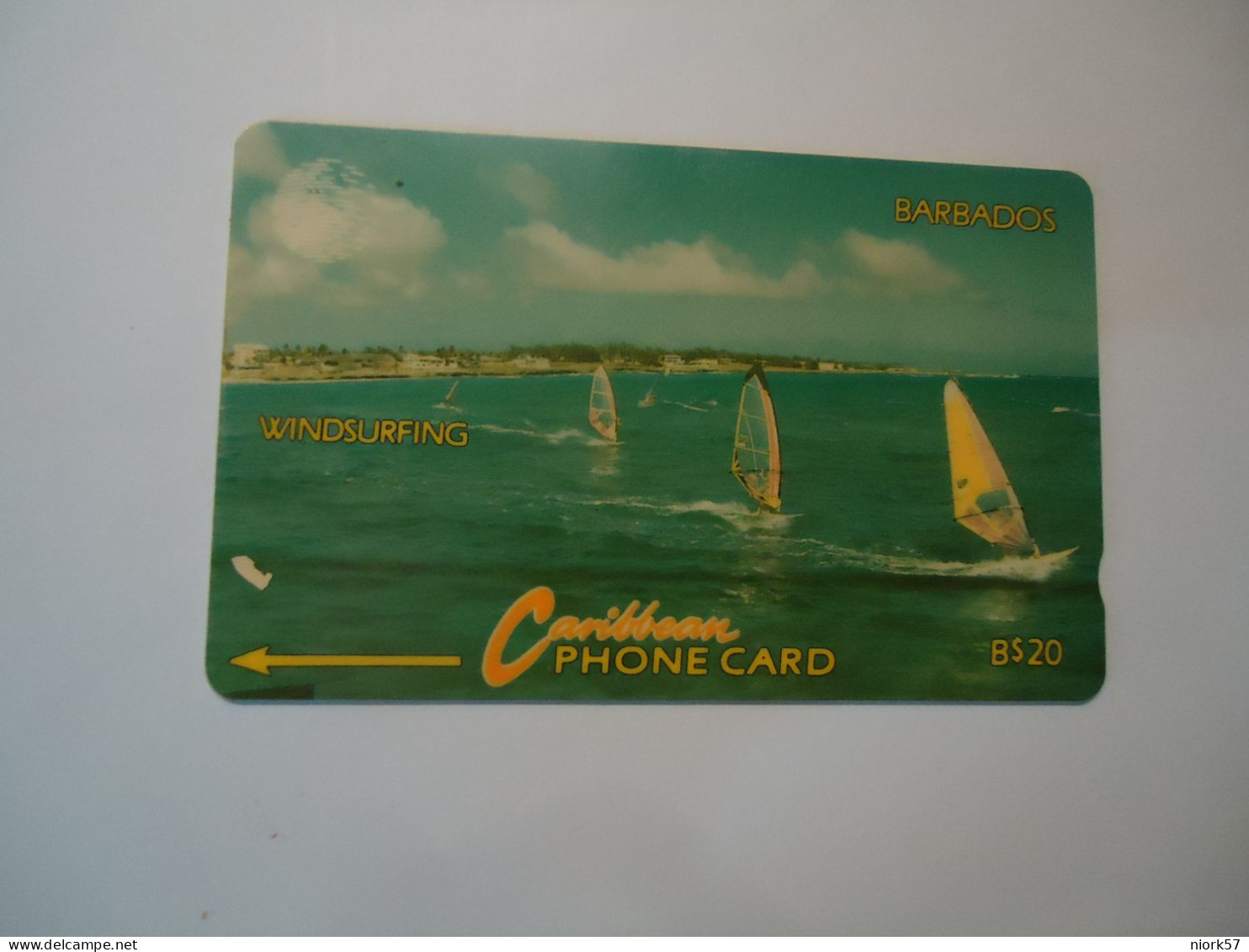 BARBADOS   USED CARDS  SPORTS   WINDSURFING - Barbades