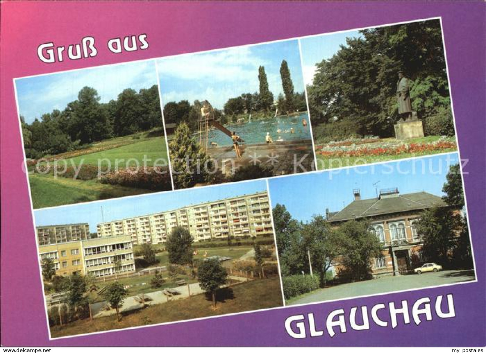 72519079 Glauchau Rosarium Freibad Agricola Denkmal Alte Webschule Glauchau - Glauchau