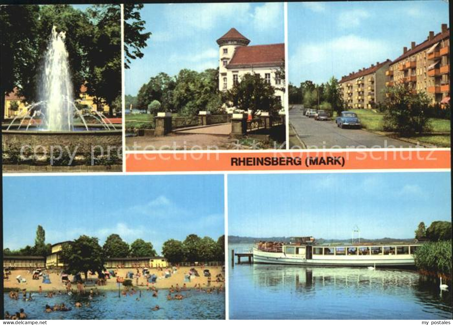 72518791 Rheinsberg Springbrunnen Platz Der Befreiung Schloss Rheinsberg - Zechlinerhütte