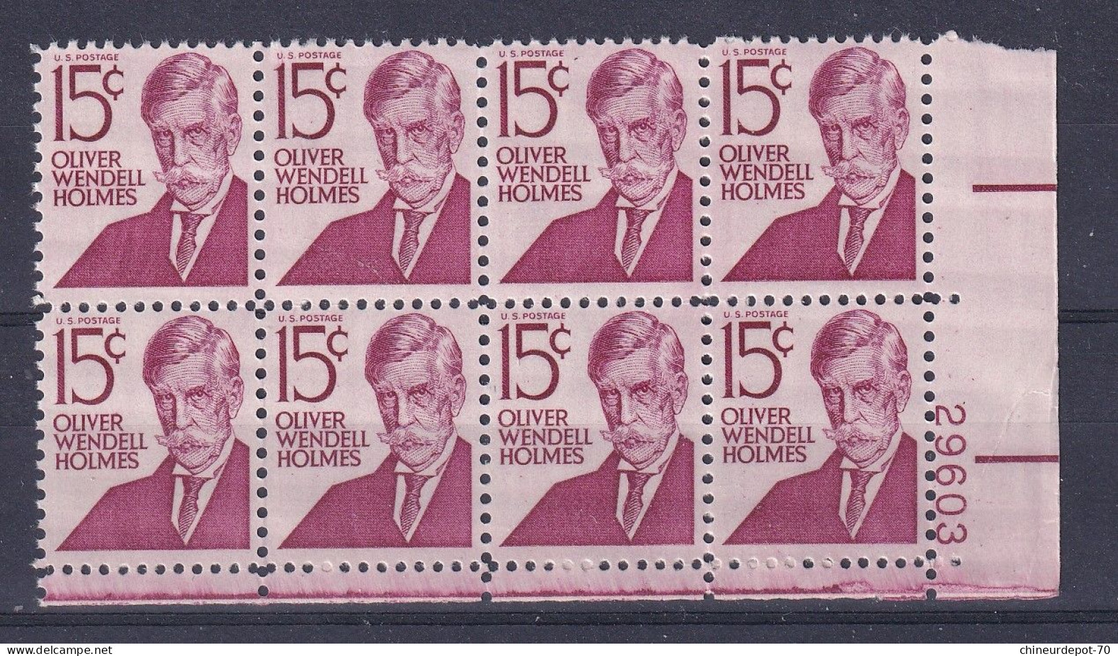 OLIVER WENDELL HOLMES   NEUFS SANS CHARNIERES ** - Numero Di Lastre