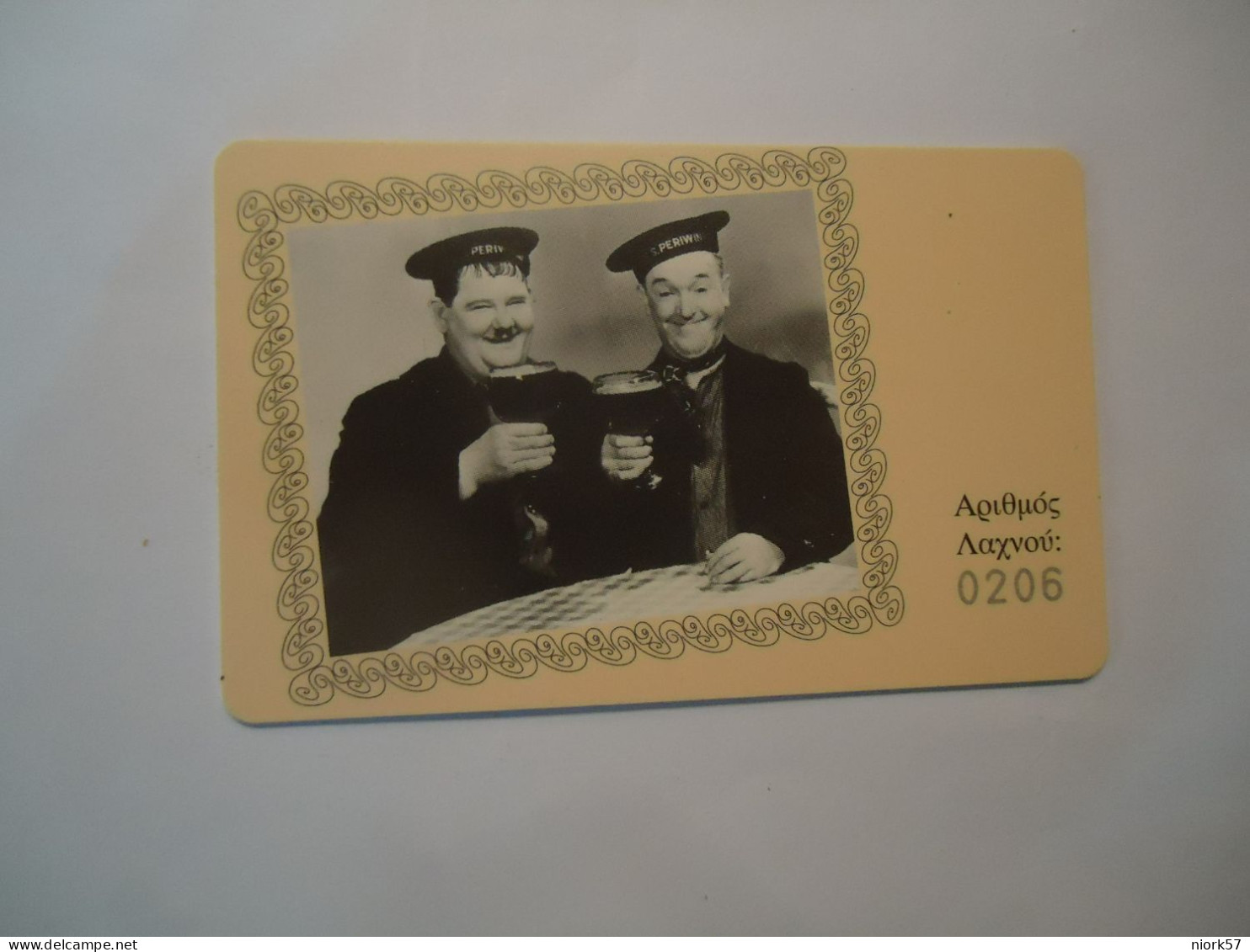 GREECE MINT CARDS COLLECTIVE CINEMA  COMIC ACTOR STAN & OLLIE 2 SCAN - Film
