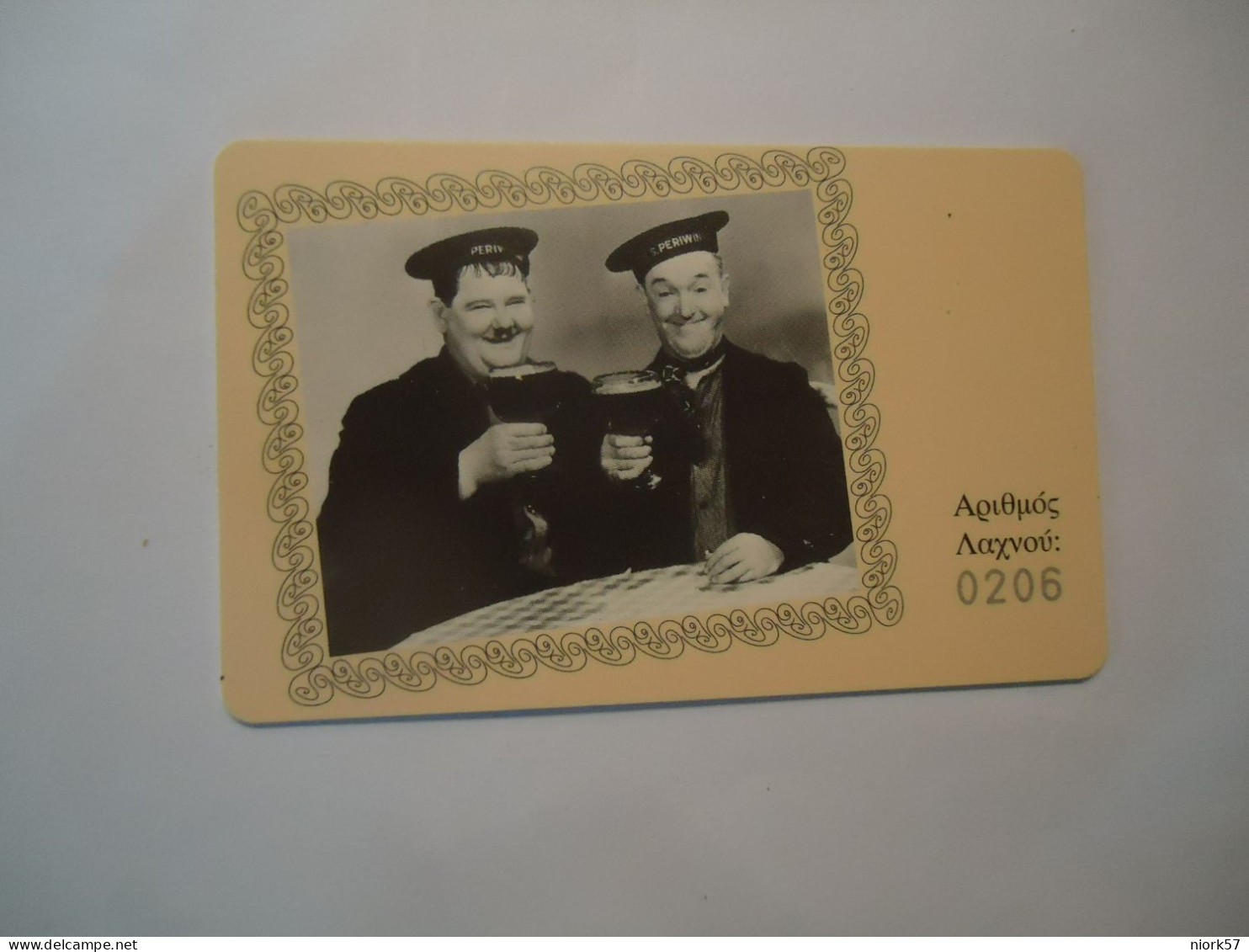 GREECE MINT CARDS COLLECTIVE CINEMA  COMIC ACTOR STAN & OLLIE 2 SCAN - Cine