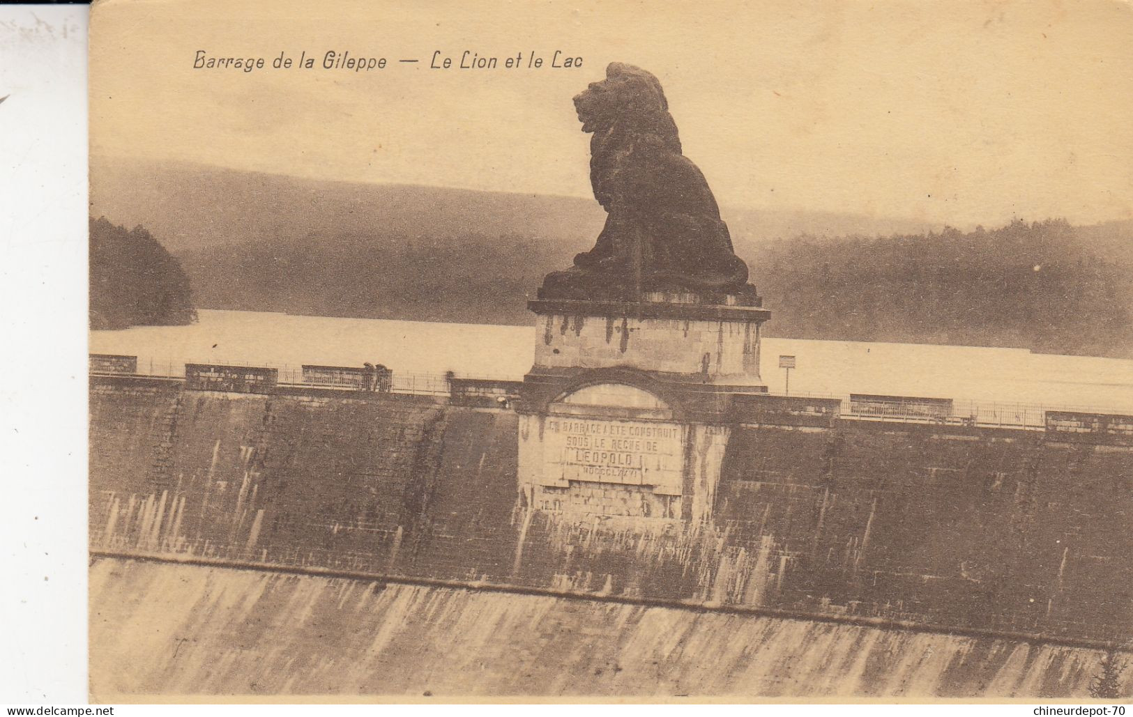 BARRAGE DE LA GILEPPE LE LION ET LE LAC - Gileppe (Dam)