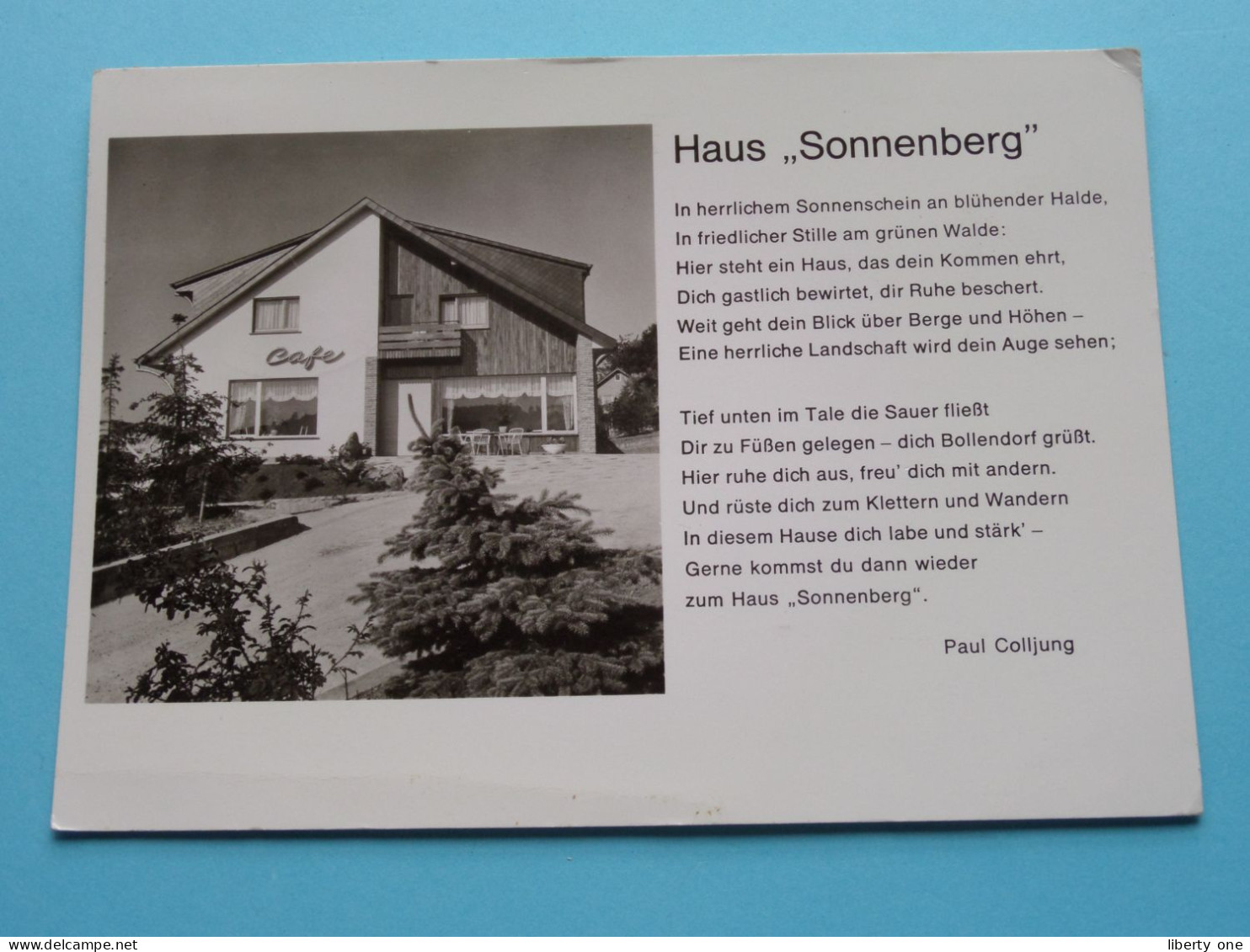 Waldcafé " SONNENBERG " Bollendorf ( Heinz Und Mechthild Nübel ) ( Edit.: Colljung ) Anno 19?2 ( See Scans ) ! - Bitburg