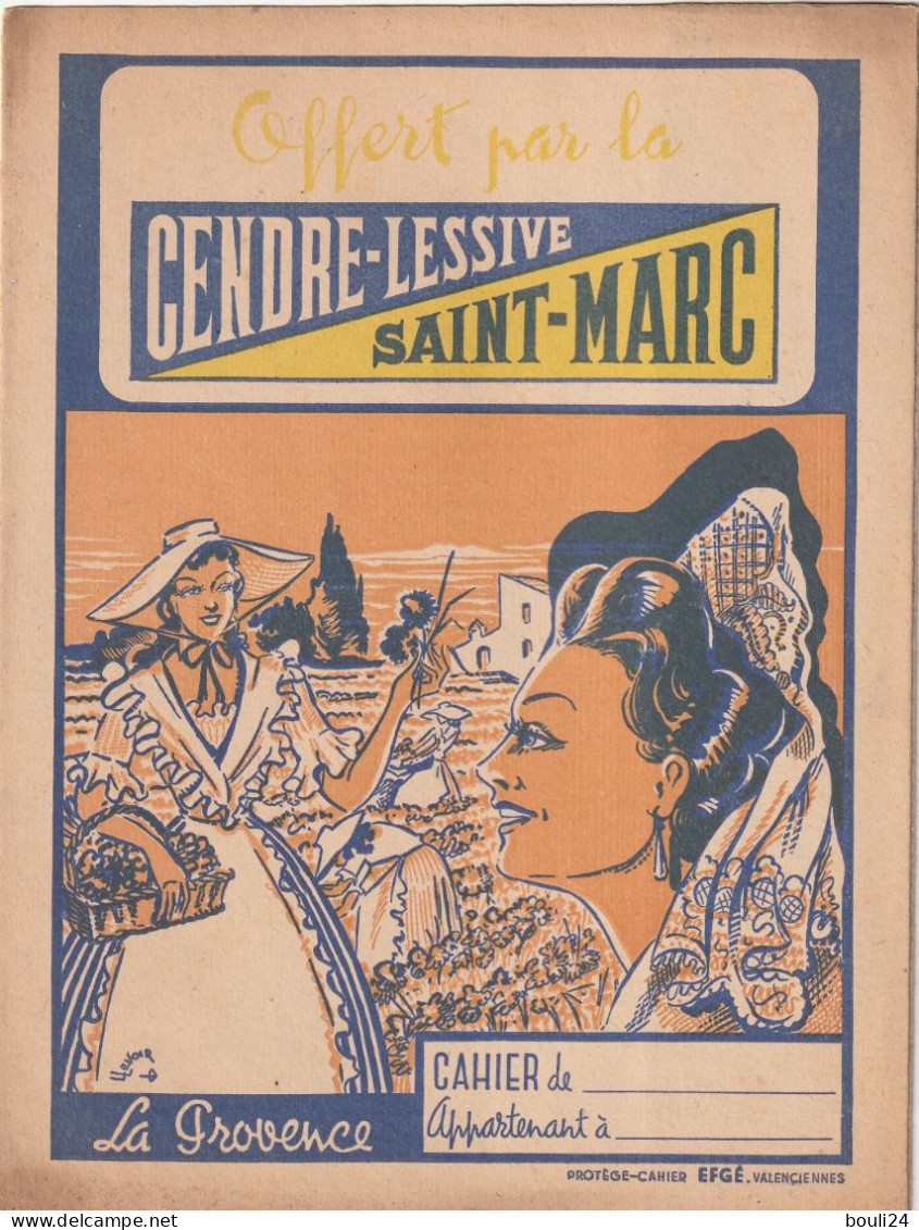 PROTEGE CAHIER ANCIEN CENDRE LESSIVE SAINT MARC   VOIR VERSO - Copertine Di Libri