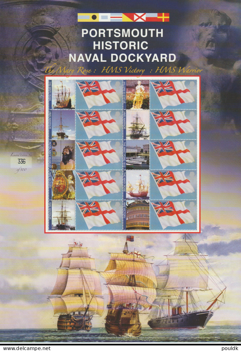 Great Britain 2009 Portsmouth Historic Naval Dockyard Business Smilers Sheet MNH/**. Postal Weight 0,099 Kg - Personalisierte Briefmarken