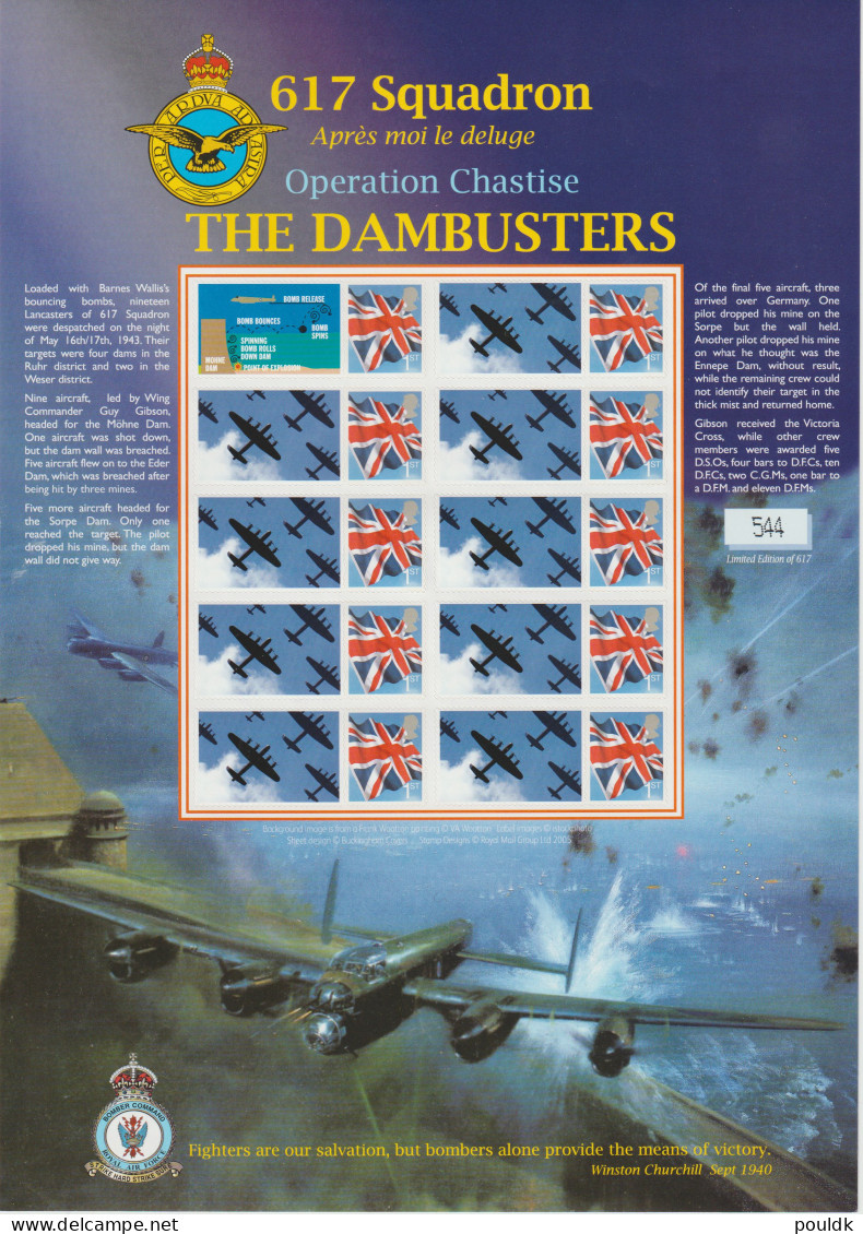 Great Britain 2008 The Dambusters Business Smilers Sheet MNH/**. Postal Weight 0,099 Kg. Please Read Sales Con - Francobolli Personalizzati