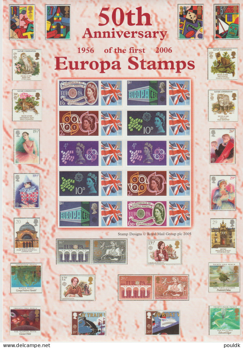 Great Britain 2006 50th Anniversary Europa CEPT Stamps Business Smilers Sheet MNH/**. Postal Weight 0,099 Kg. Please - Francobolli Personalizzati