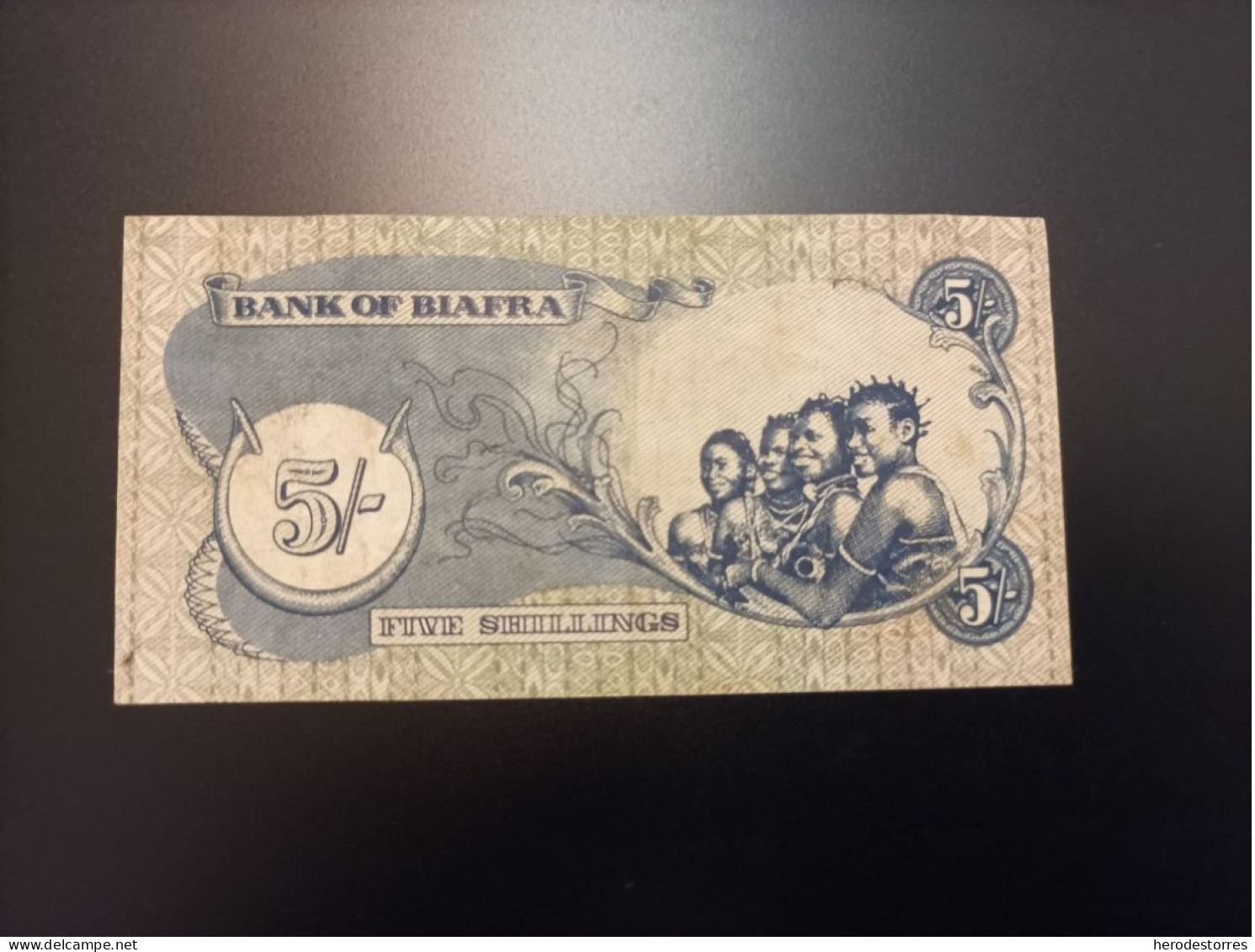 Billete De Biafra, 5 Shillings, Año 1969 - Repubblica Centroafricana