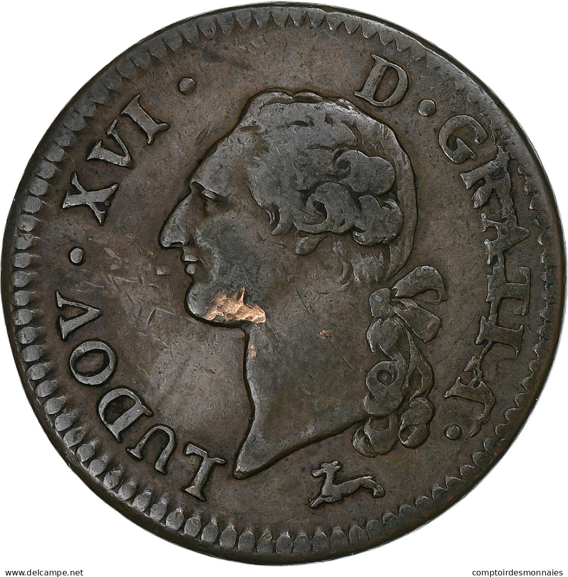 France, Louis XVI, Sol, 1786, Orléans, Cuivre, TTB, Gadoury:350 - 1774-1791 Lodewijjk XVI