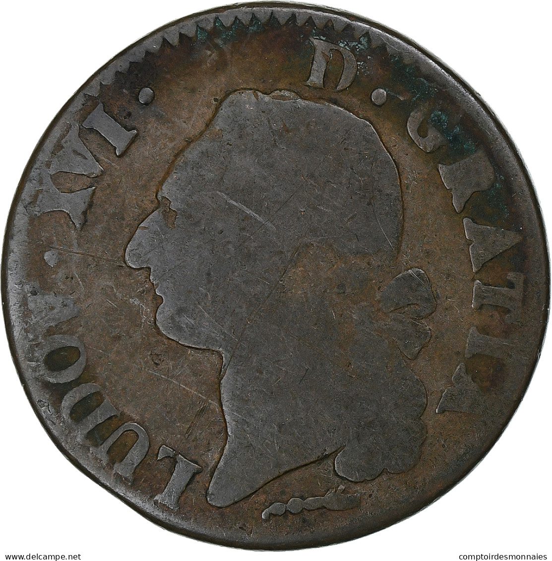 France, Louis XVI, Sol De Béarn, 1779, Pau, Cuivre, TB, Gadoury:350a - 1774-1791 Luigi XVI