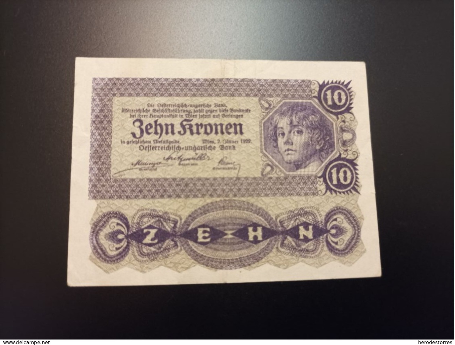 Billete De Austria De 10 Kronen Año 1922 - Oesterreich