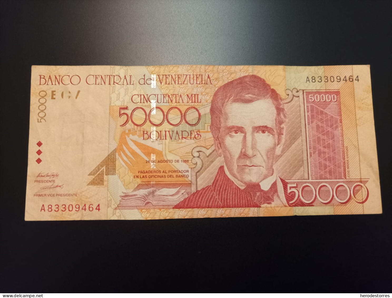 Billete De Venezuela De 50000 Bolivares Serie A, Año 1998 - Venezuela