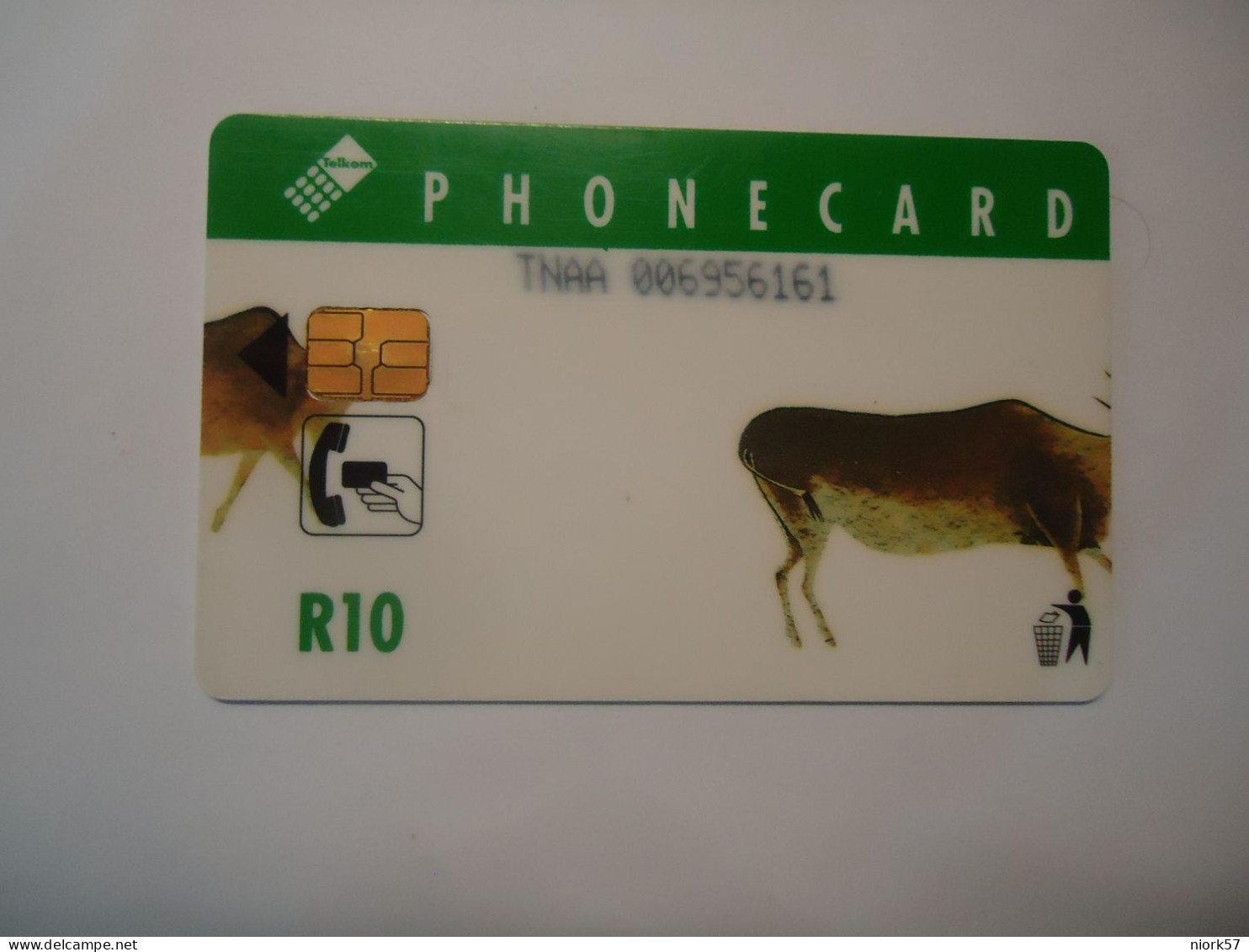 SOUTH AFRICA  USED  CARDS ANIMALS  CAVE PAINTINGS  2 SCAN - Afrique Du Sud
