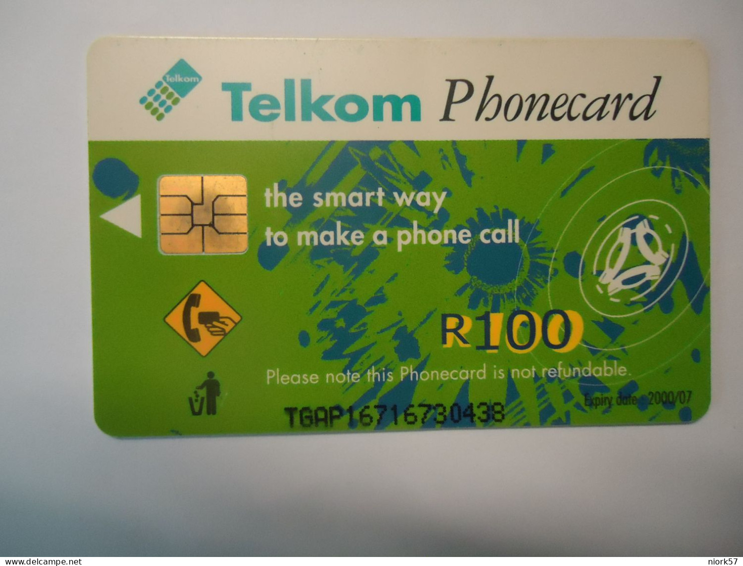 SOUTH AFRICA  RRR 100 R  PARE  USED  CARDS   PINK EVERLASTING 2 SCAN - Afrique Du Sud