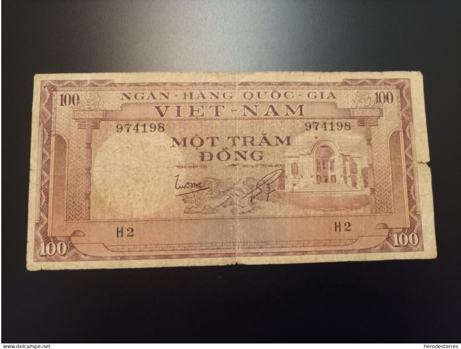 Billete De Vietnam Sur De 100 Dong, Año 1964 - Viêt-Nam