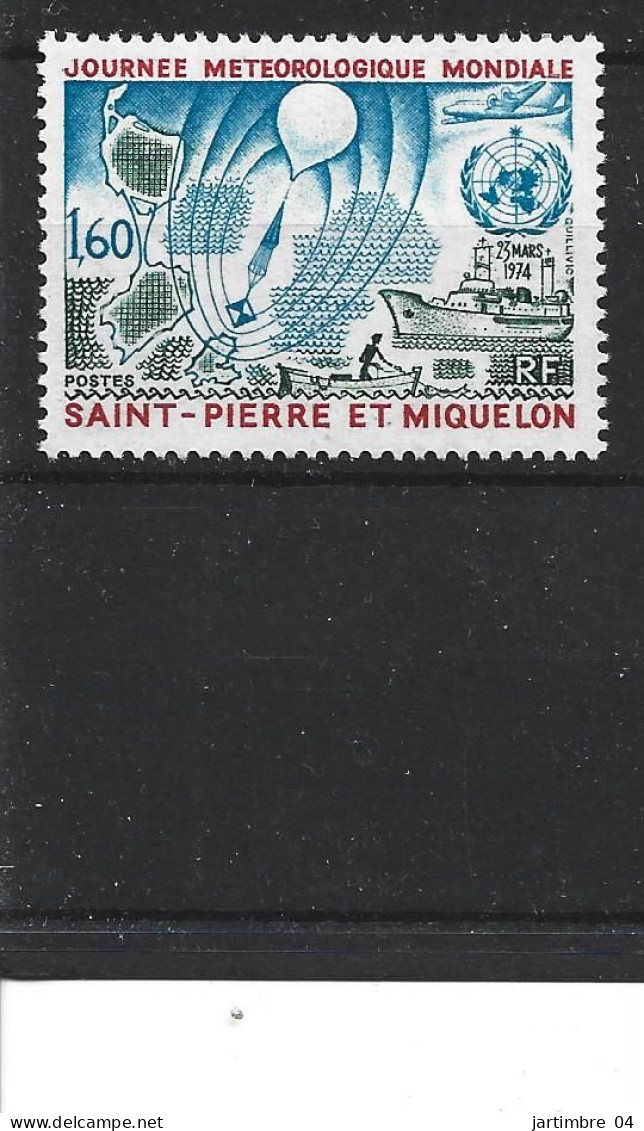 1974 SAINT PIERRE MIQUELON 433** Météorologie , Avion, Bateaux - Unused Stamps