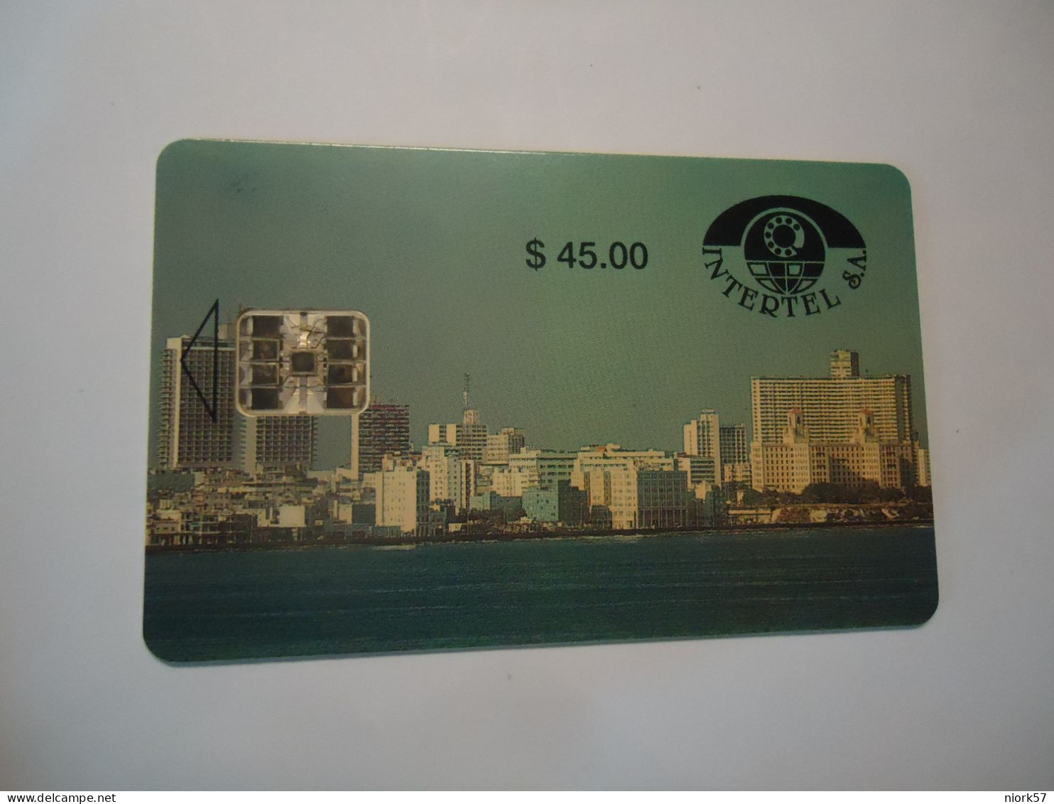 CUBA USED CARDS  OLD CARDS  OVERPRINT CIUDAD DE LA HABANA VALUE 45$  2 SCAN - Cuba