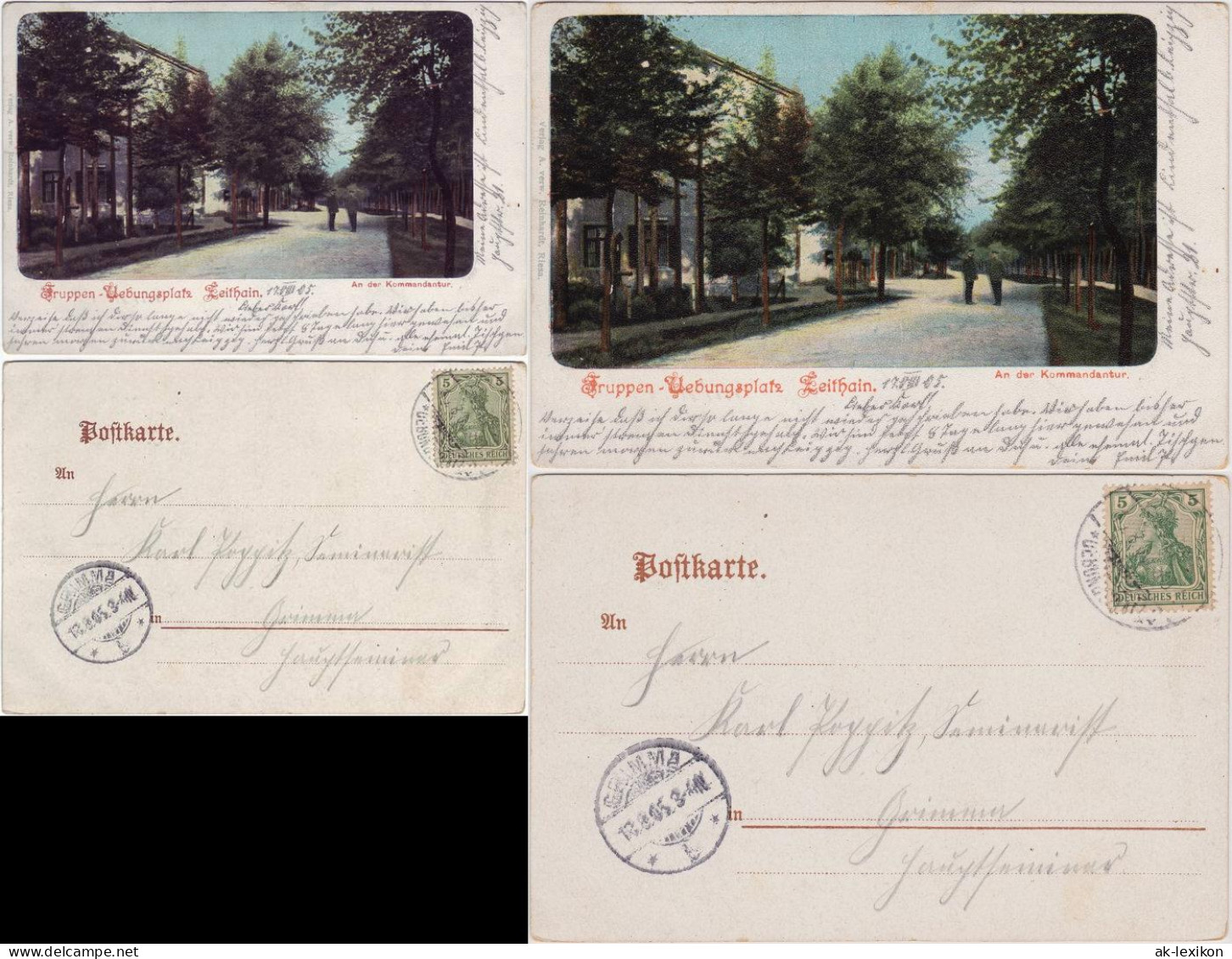 Ansichtskarte Zeithain An Der Kommandantur 1905  - Zeithain