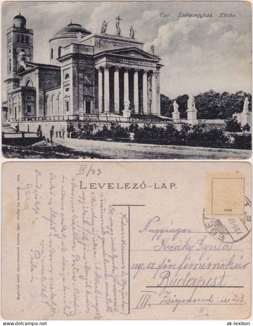 Postcard Erlau Eger (Egri) Székesegyház/Kathedrale 1929 - Ungarn