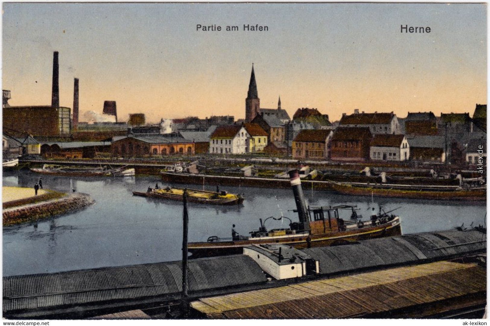 Herne Partie Am Hafen, Industrie 1916 - Herne
