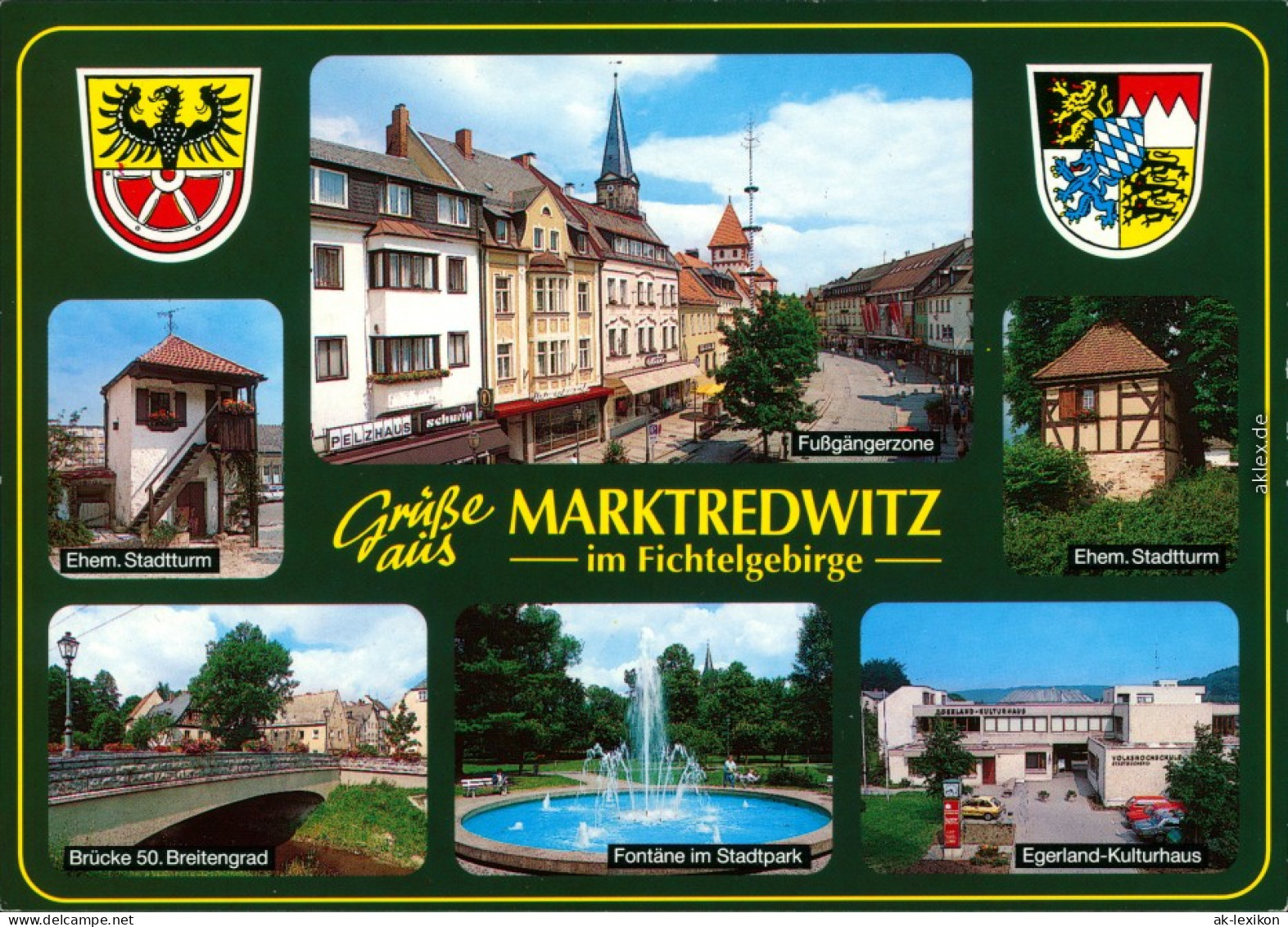 Marktredwitz Fußgängerzone, Stadtturm Kulturhaus 1995 - Marktredwitz