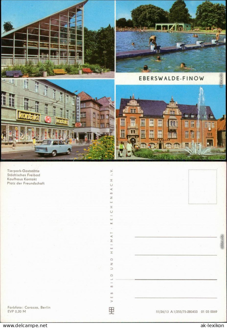 Finow Eberswalde Tierpark-Gaststätte  Kaufhaus Platz Der Freundschaft 1975 - Eberswalde