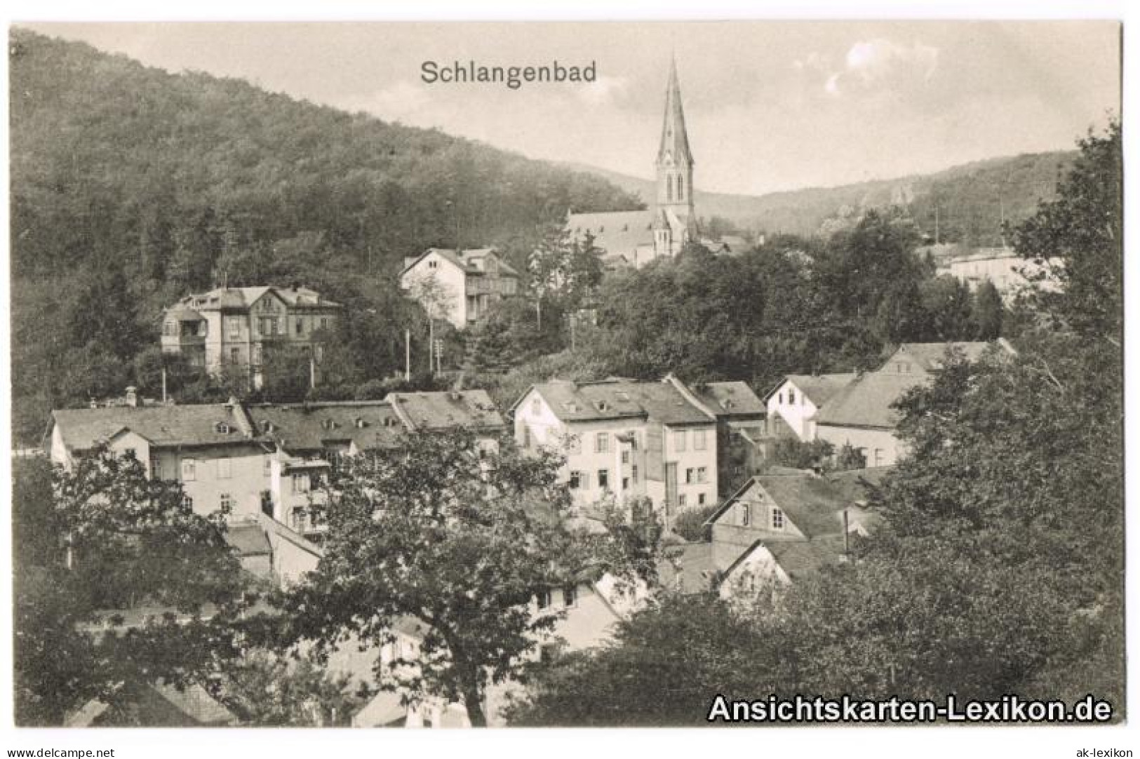 Ansichtskarte Schlangenbad Stadtpartie 1909  - Schlangenbad