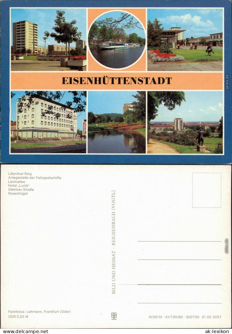 Eisenhüttenstadt Stalinstadt ( Anlegestelle  Diehloer Straße, Rosenhügel 1983 - Eisenhüttenstadt