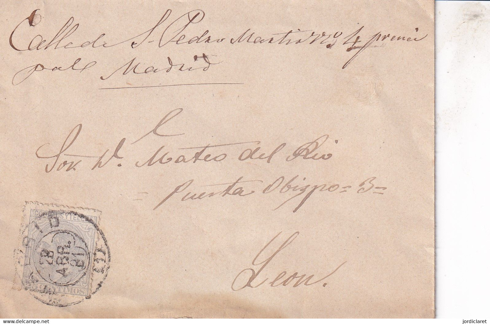 CARTA 1881   MADRID  A LEON - Lettres & Documents