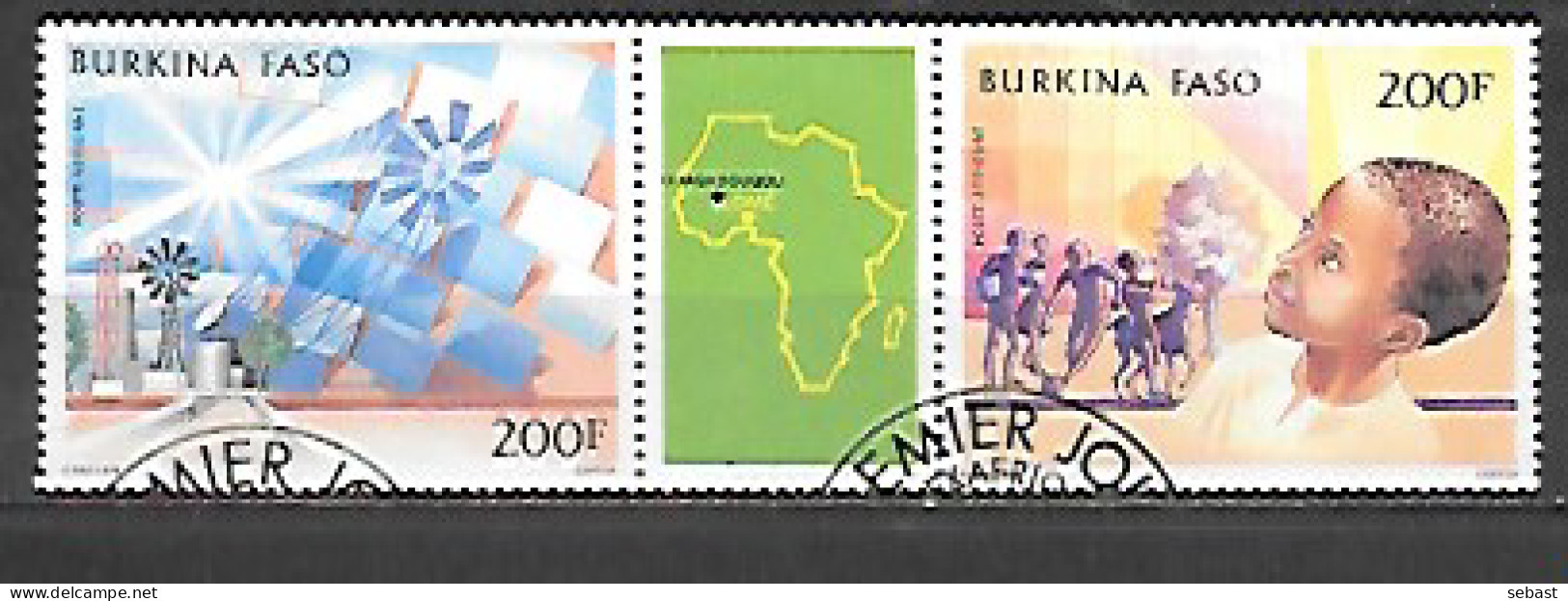 TIMBRE OBLITERE DU BURKINA DE 1985 N° MICHEL  996/97 - Burkina Faso (1984-...)