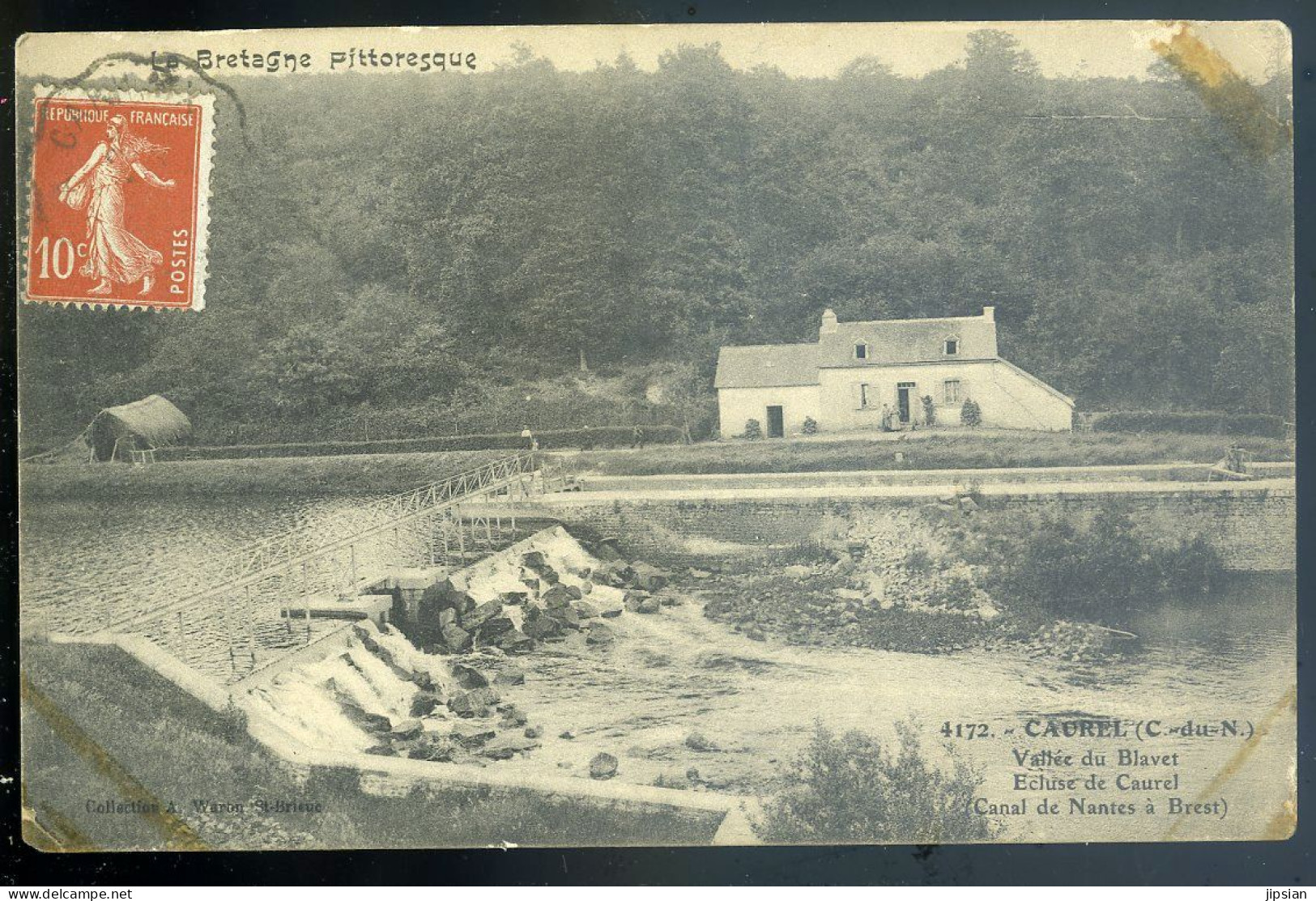 Cpa Du 22 Caurel -- Vallée Du Blavet , écluse De Caurel - Canal De Nantes à Brest   STEP67 - Caurel