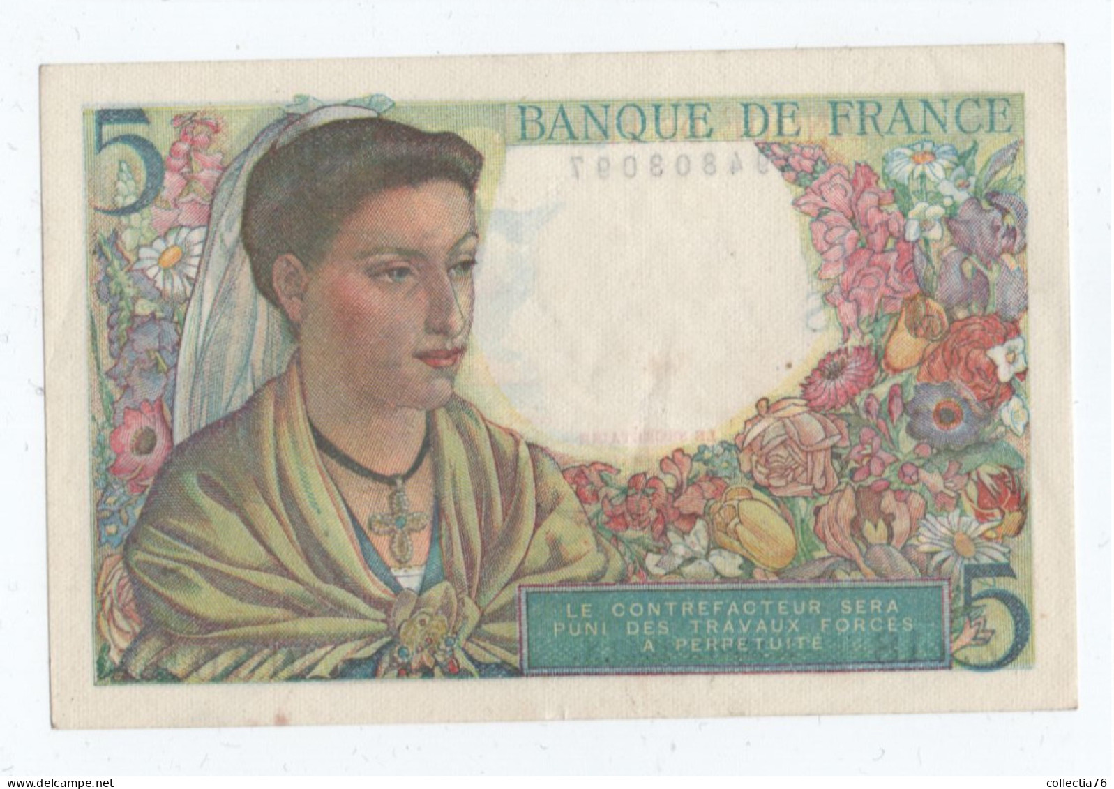 BILLETS FRANCE 5 FRANCS BERGER 23 12 1943 Z118 SUPERBE ETAT F05/05 - P98a - 5 F 1943-1947 ''Berger''