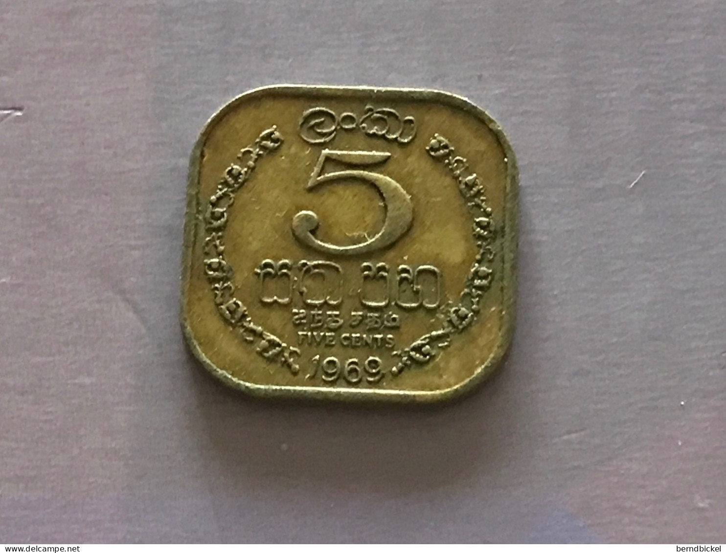 Münze Münzen Umlaufmünze Sri Lanka 5 Cents 1969 - Sri Lanka (Ceylon)