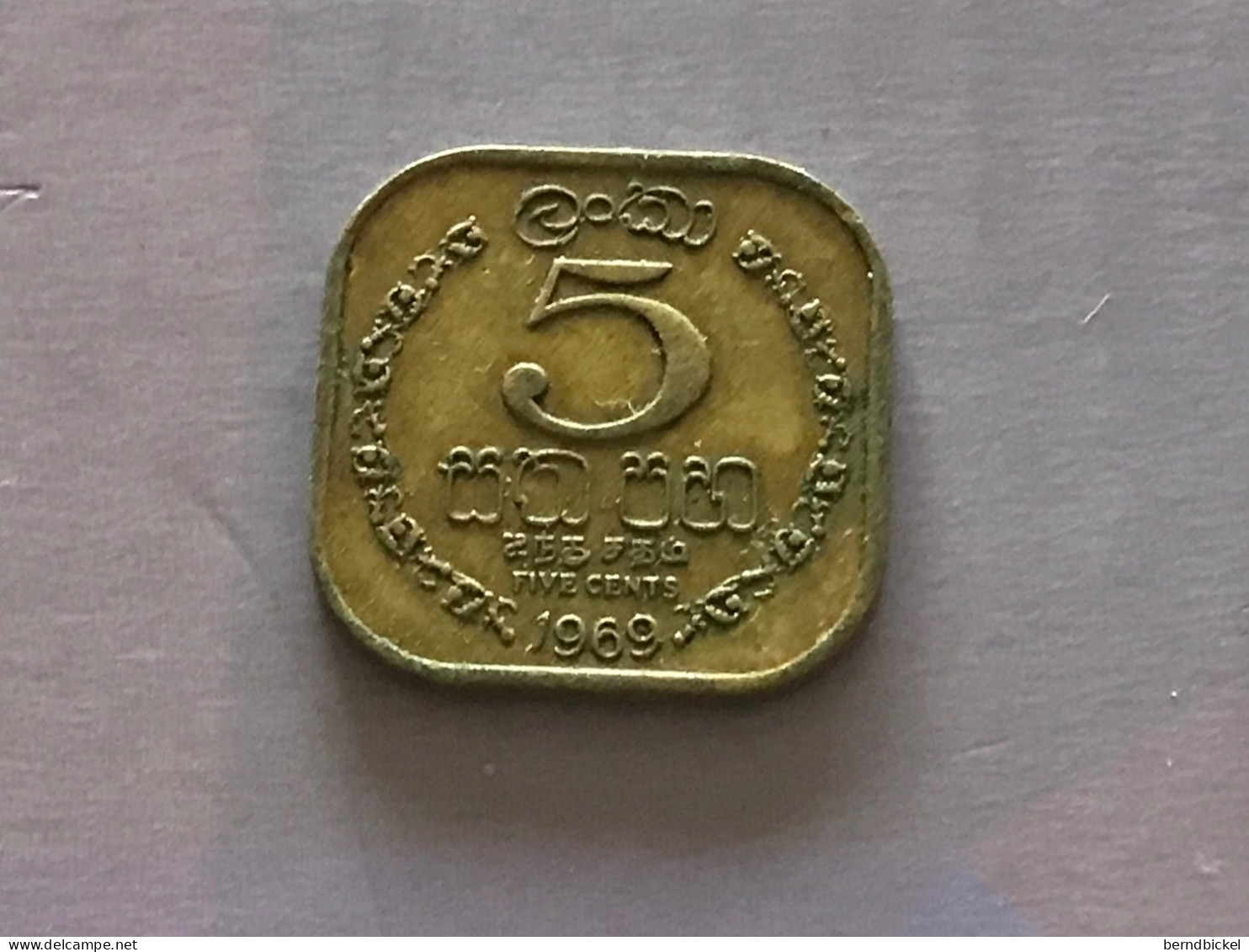 Münze Münzen Umlaufmünze Sri Lanka 5 Cents 1969 - Sri Lanka