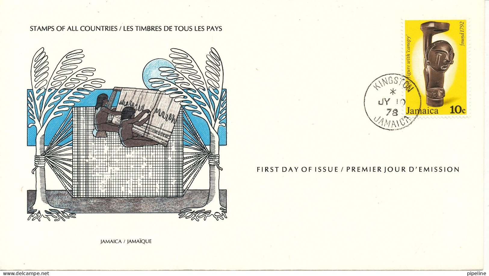 Jamaica FDC Kingston 10-7-1978 Arawak Artifacts With Cachet - Jamaica (1962-...)