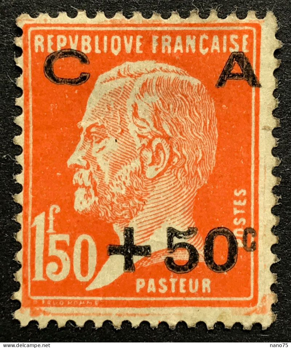 1927 - Y&T N° 248 - + 50 C Sur 1 F 50 rouge - Pasteur - Neuf * - 1927-31 Caisse D'Amortissement